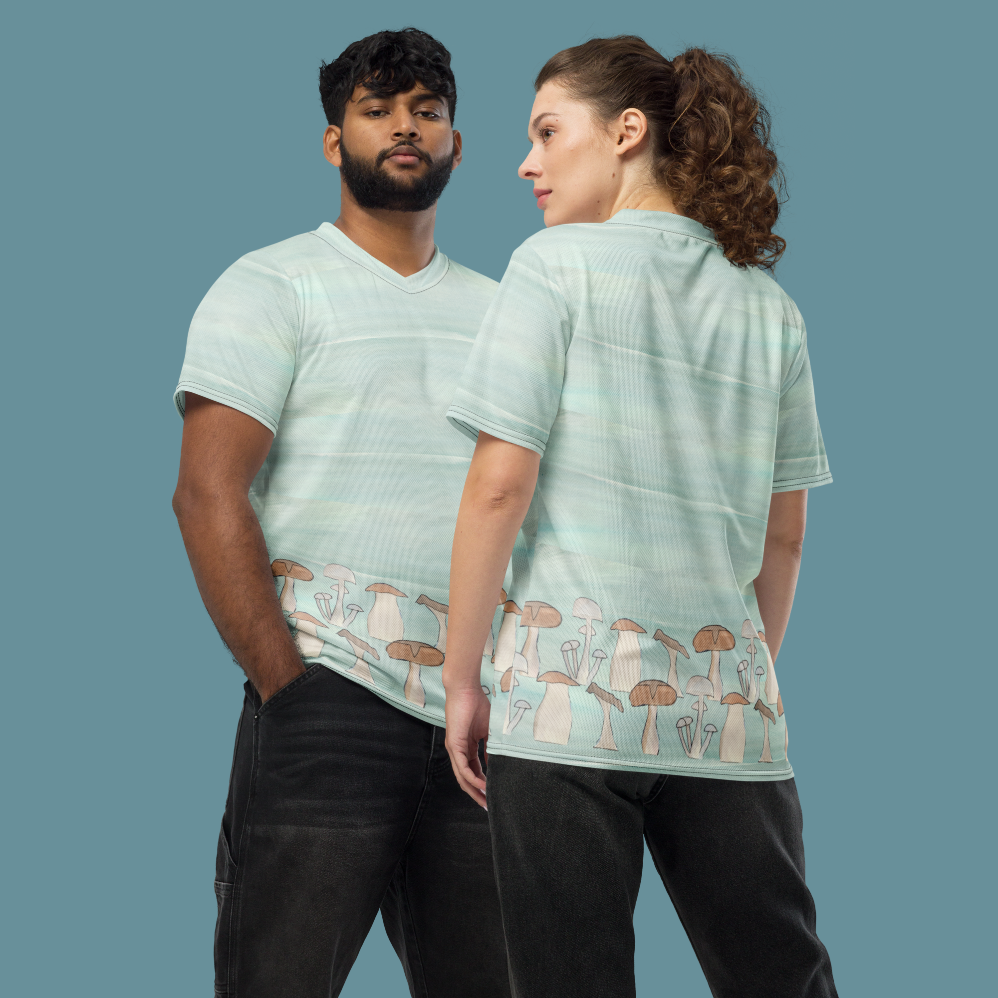 Peak Mushrooms Recycled unisex sports jersey