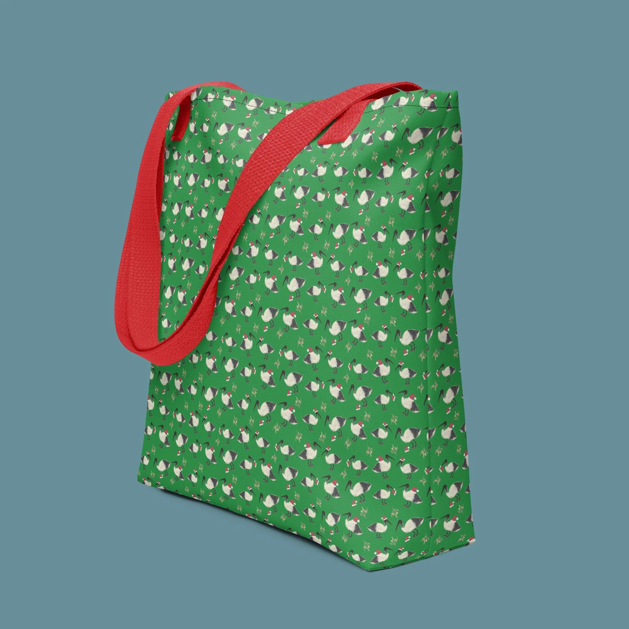 Green Christmas Bin Chicken (Ibis) Tote bag