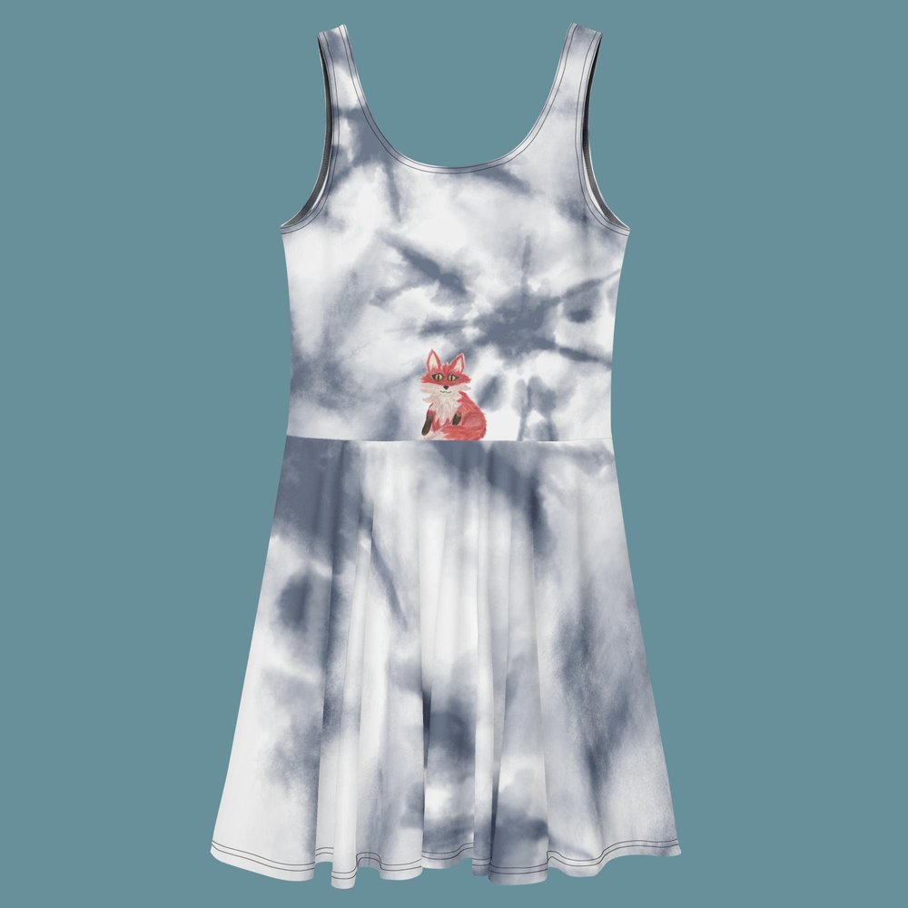 fox skater dress Red Fox Skater Dress — Ryuu Megami Designs