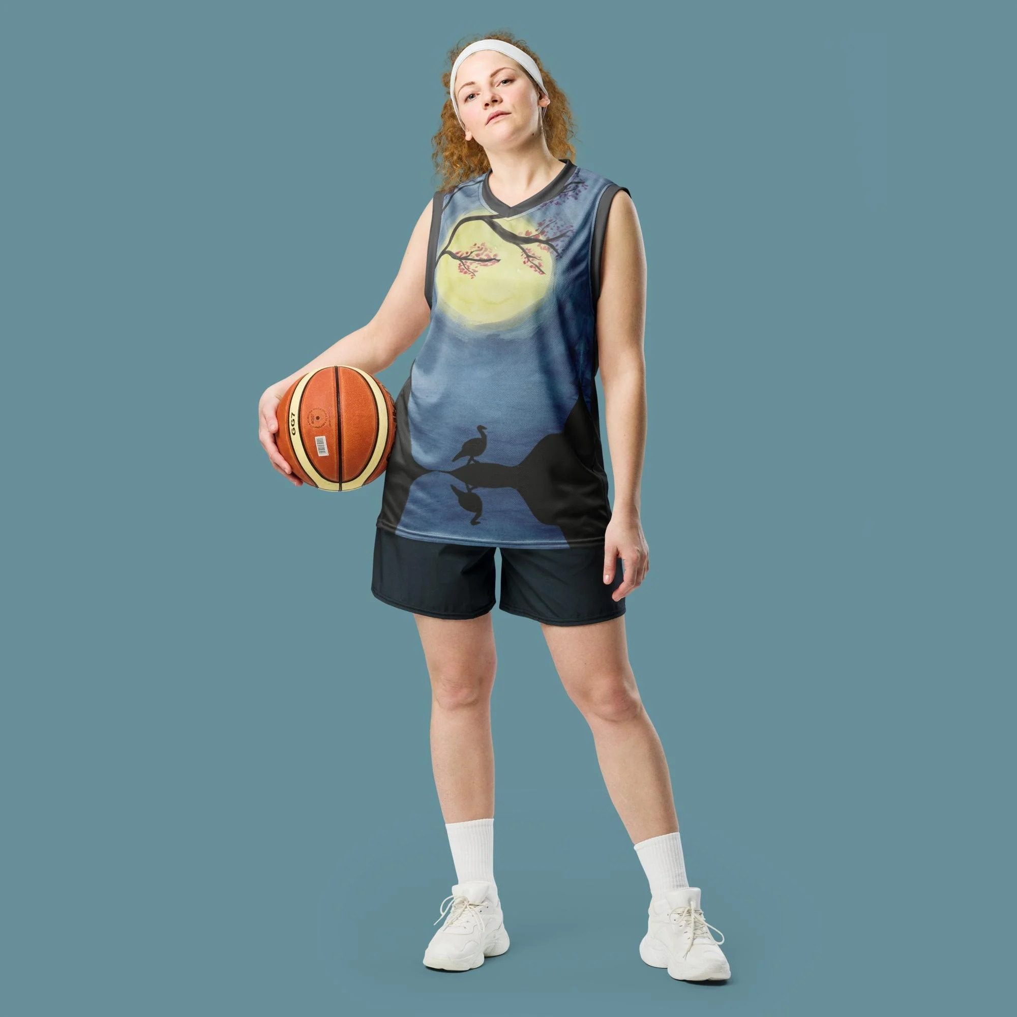 Moonlight Duck Recycled unisex basketball jersey