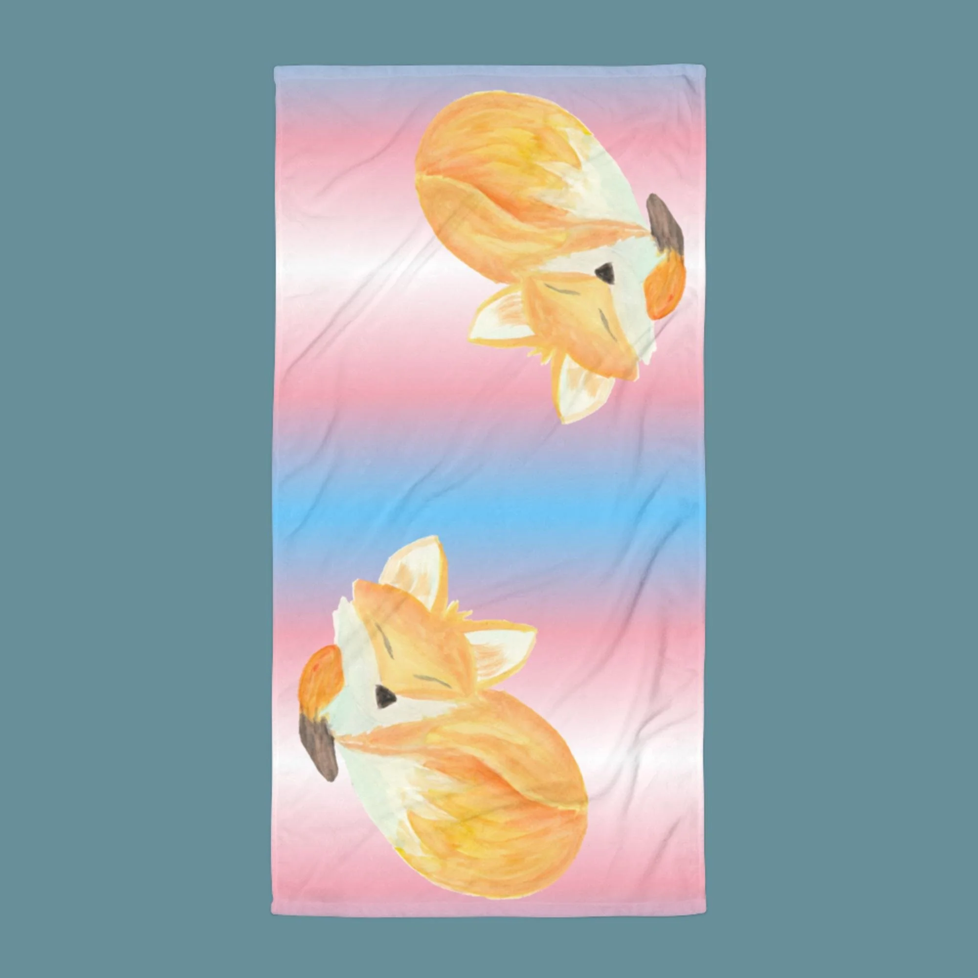 Trans Flag Fox Towel