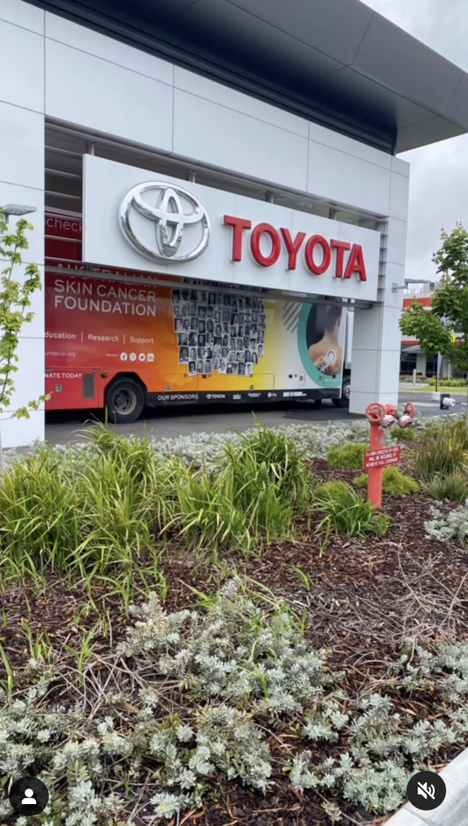 Our Skin Check Truck visits Accent Group and Toyota Headquarters