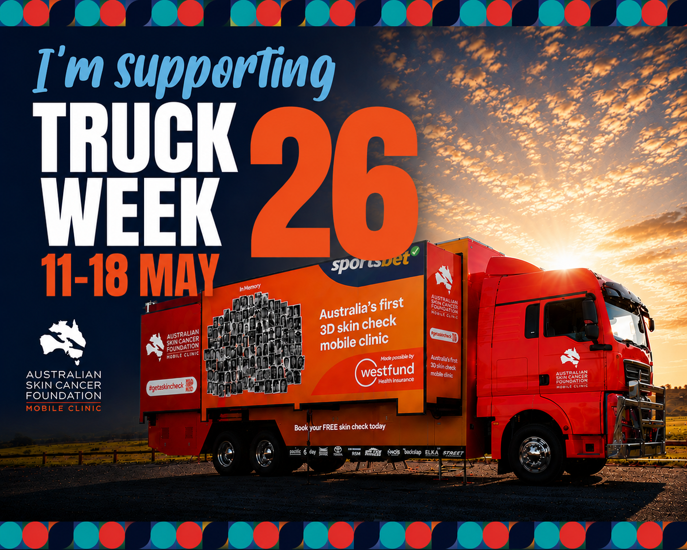 Skin checks hit the road for Truck Week