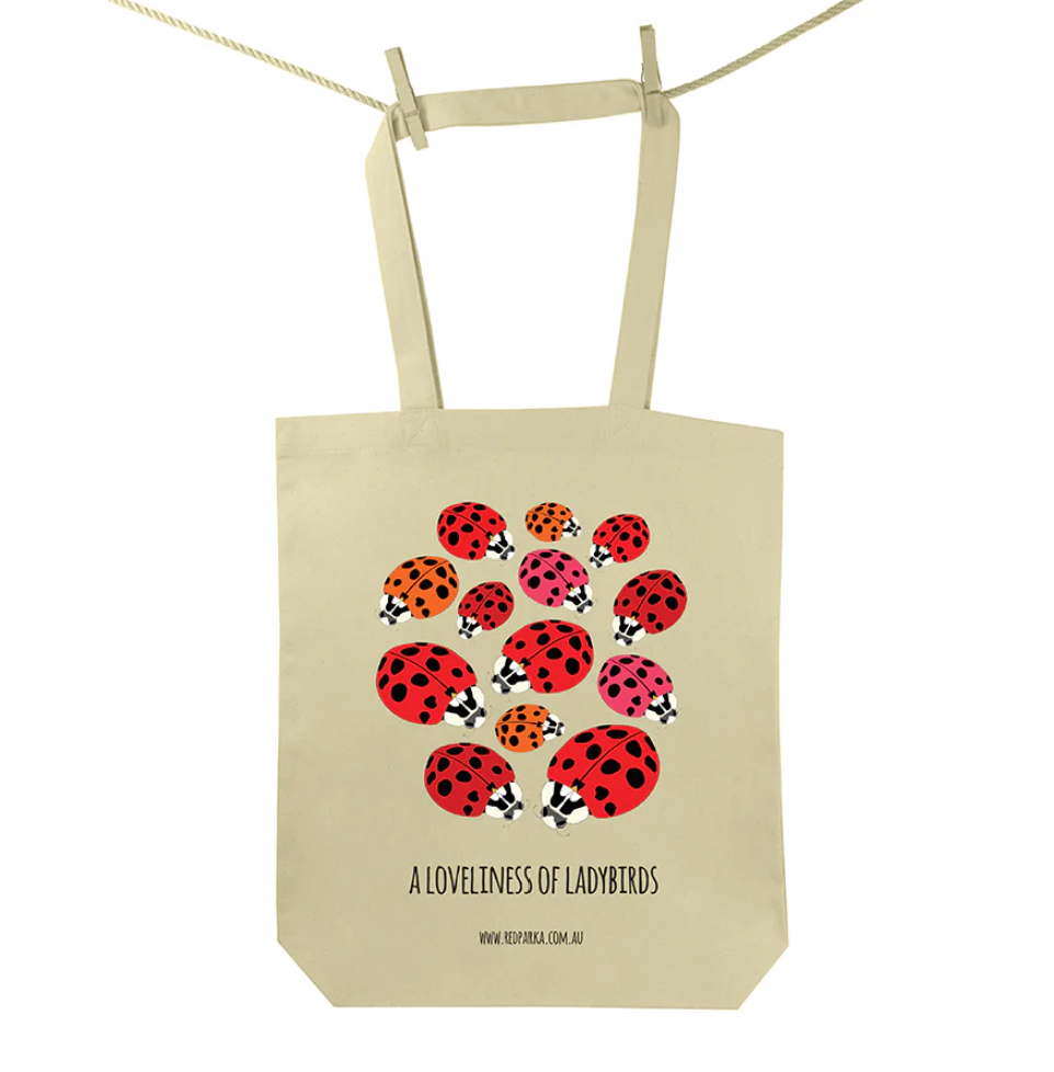 A Loveliness of Ladybirds Tote Bag | Red Parka