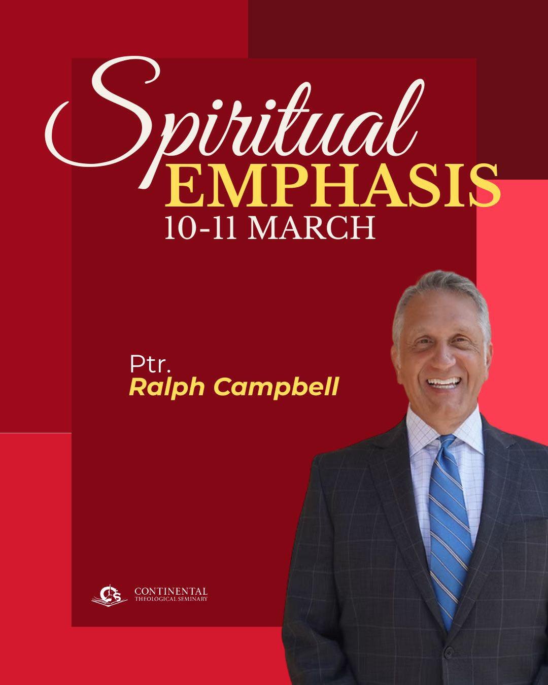 🇬🇧 SAVE THE DATE 📅
Spiritual Emphasis &ndash; March 10&ndash;11

We are honored to welcome Pastor Ralph Campbell for this special time of spiritual renewal and encouragement.✨

&ldquo;Pastors Ralph and Jane Campbell have served the Assemblies of G