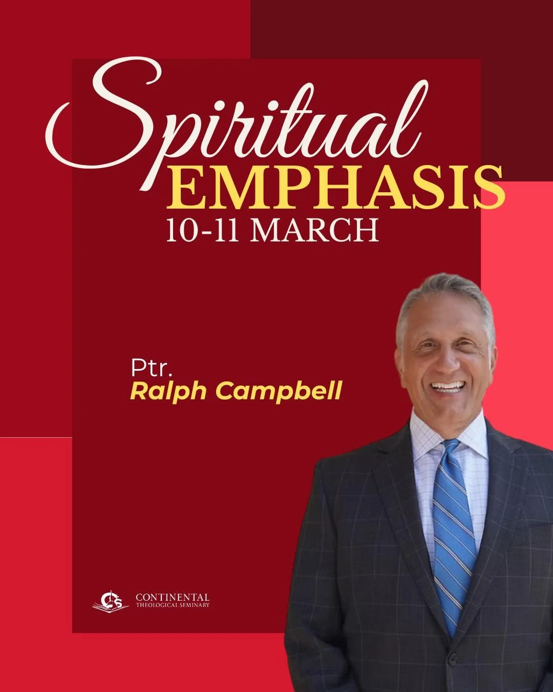 🇬🇧 SAVE THE DATE 📅
Spiritual Emphasis - March 10-11

We are honored to welcome Pastor Ralph Campbell for this special time of spiritual renewal and encouragement.✨

"Pastors Ralph and Jane Campbell have served the Assemblies of God for ver 25