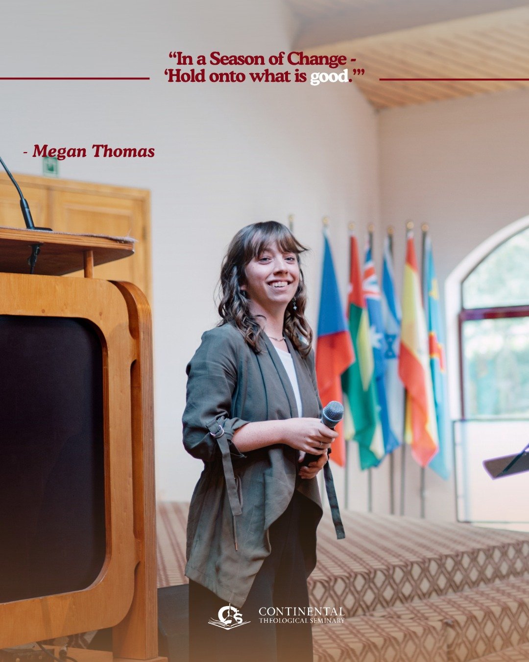 🇬🇧🎓Last week in chapel, third-year and graduating student Megan Thomas shared a powerful message titled: &ldquo;In a Season of Change &mdash; &lsquo;Hold onto what is good.&rsquo;&rdquo;

She began with a thought-provoking question about our human