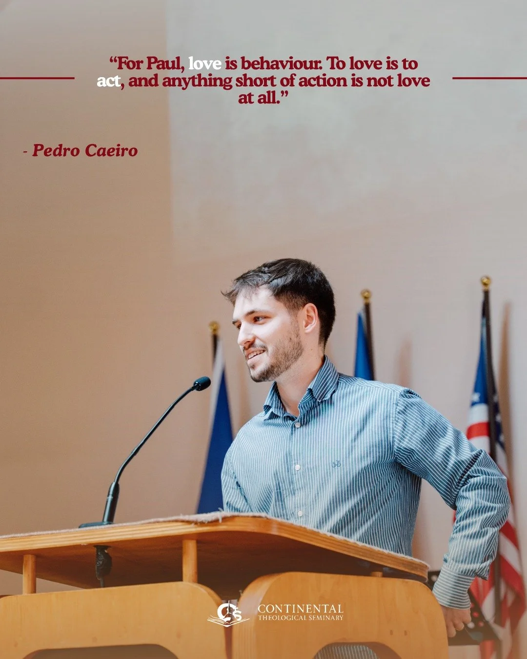 🇬🇧🎓 Recently, during chapel, third-year graduating student Pedro Caeiro shared a powerful message on love through the lens of 1 Corinthians 13 ❤️📖

"Biblical love according to Paul is way more than a feeling towards someone, an idea or even 