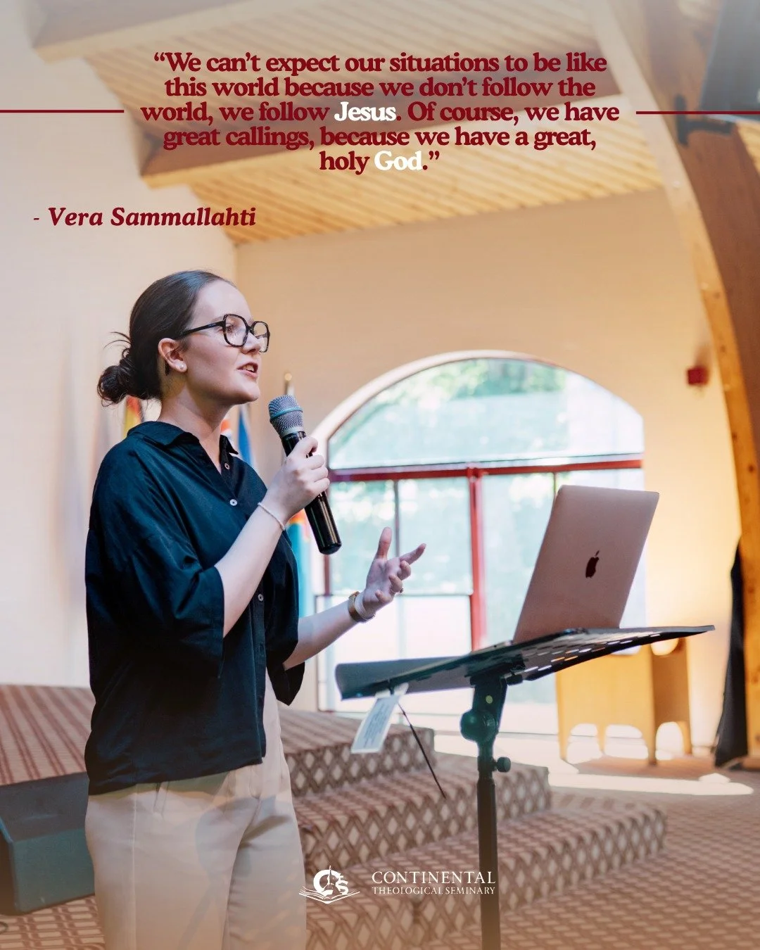 🇬🇧🎓 At our final chapel of the semester, third-year student and graduating speaker Vera Sammallahti encouraged us to pause and reflect during the summer season. ☀️📖

Drawing from her own journey, Vera shared how she carried dreams and a deep desi