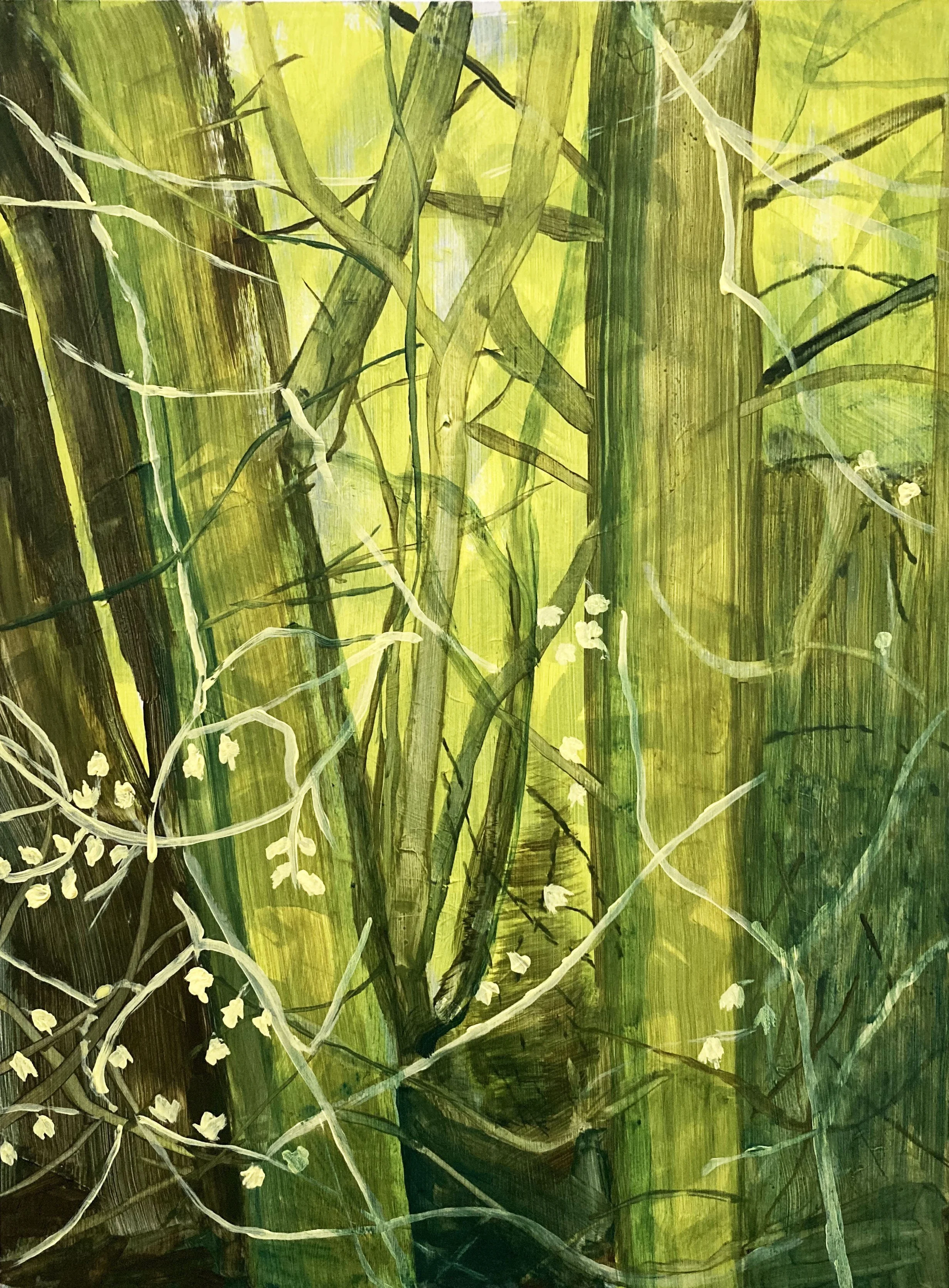 'Close up' acrylic on gesso board, 2021