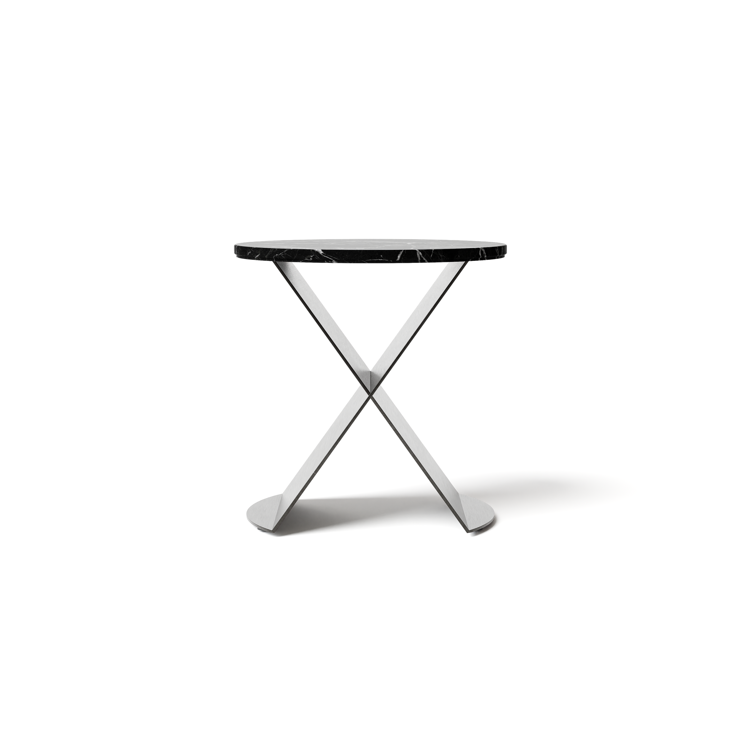  PORTO HELI X-TABLE GM-S GUN METAL STAINLESS WITH NERO MARQUINA MARBLE 