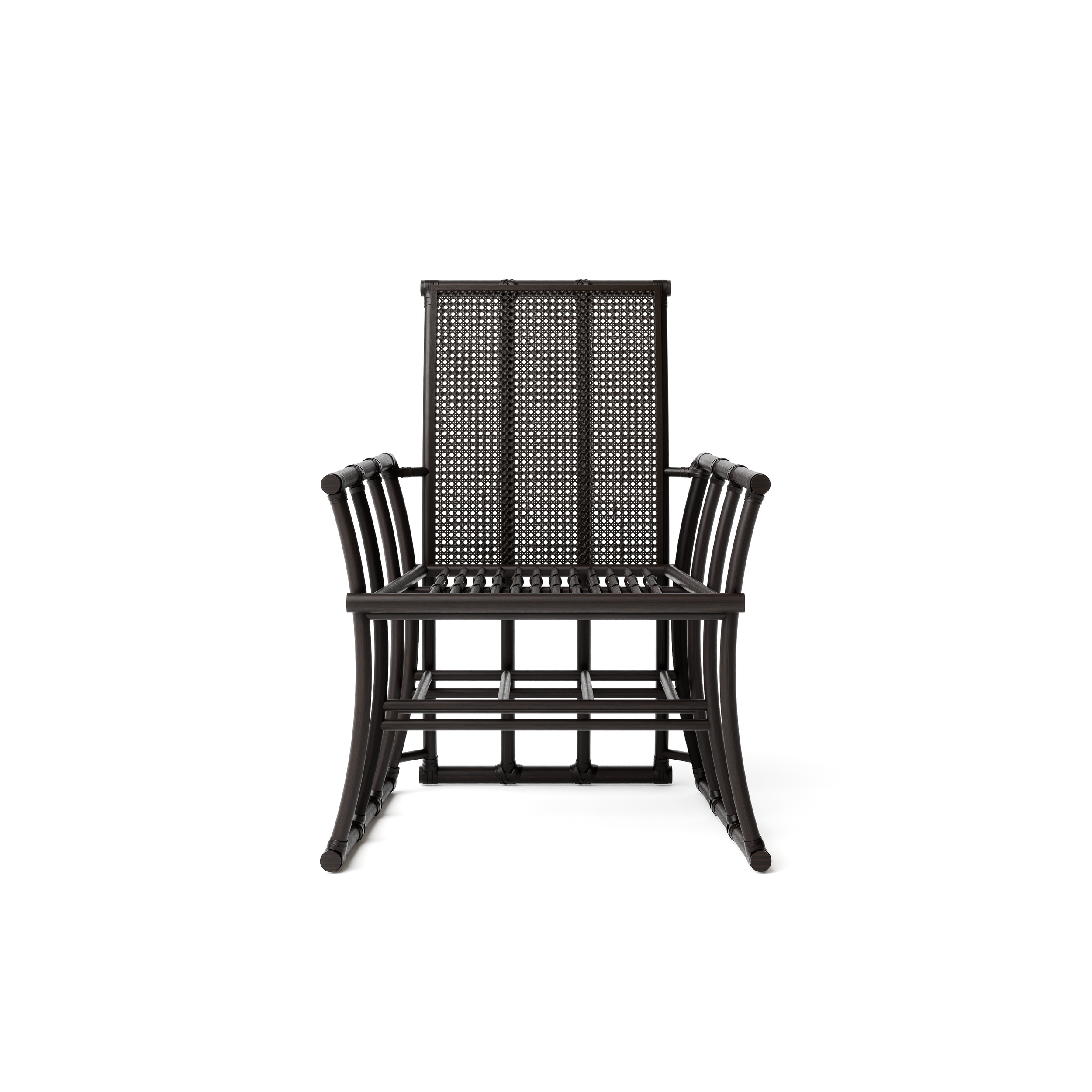  DINING LOUNGE CHAIR APL01 BLACK TOBACCO BAMBOO 