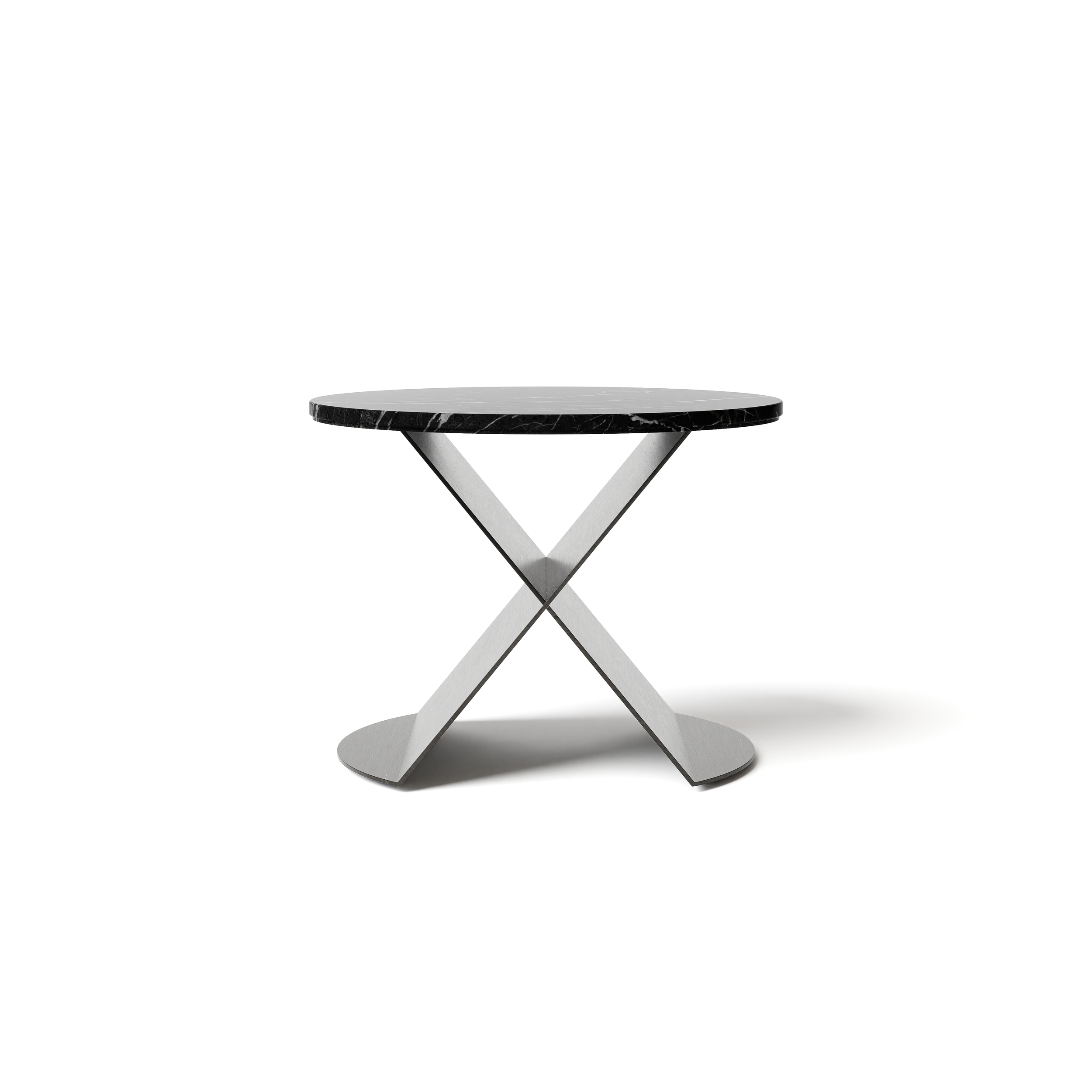  PORTO HELI X-TABLE GM-L GUN METAL STAINLESS WITH NERO MARQUINA MARBLE 