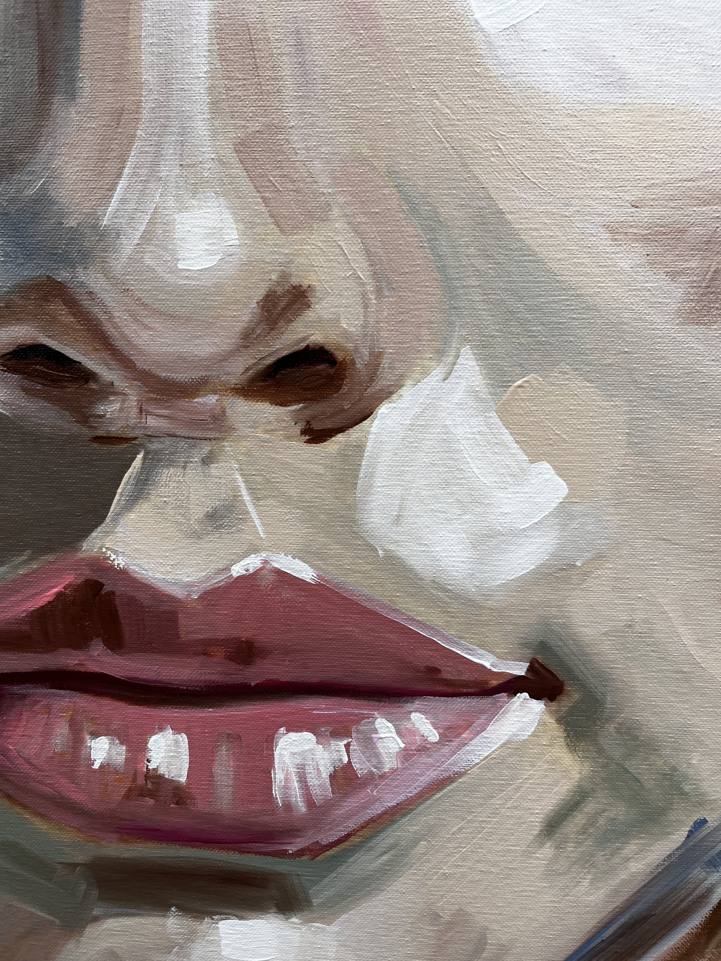 blissful acrylic painting of Mallorca Artist Jonas Skov
