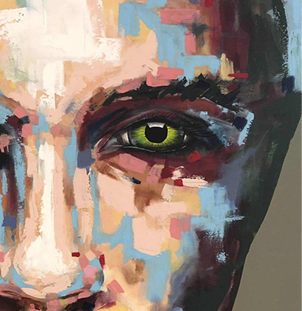 zoom in on stunning original acrylic painting by danish artist Jonas Skov