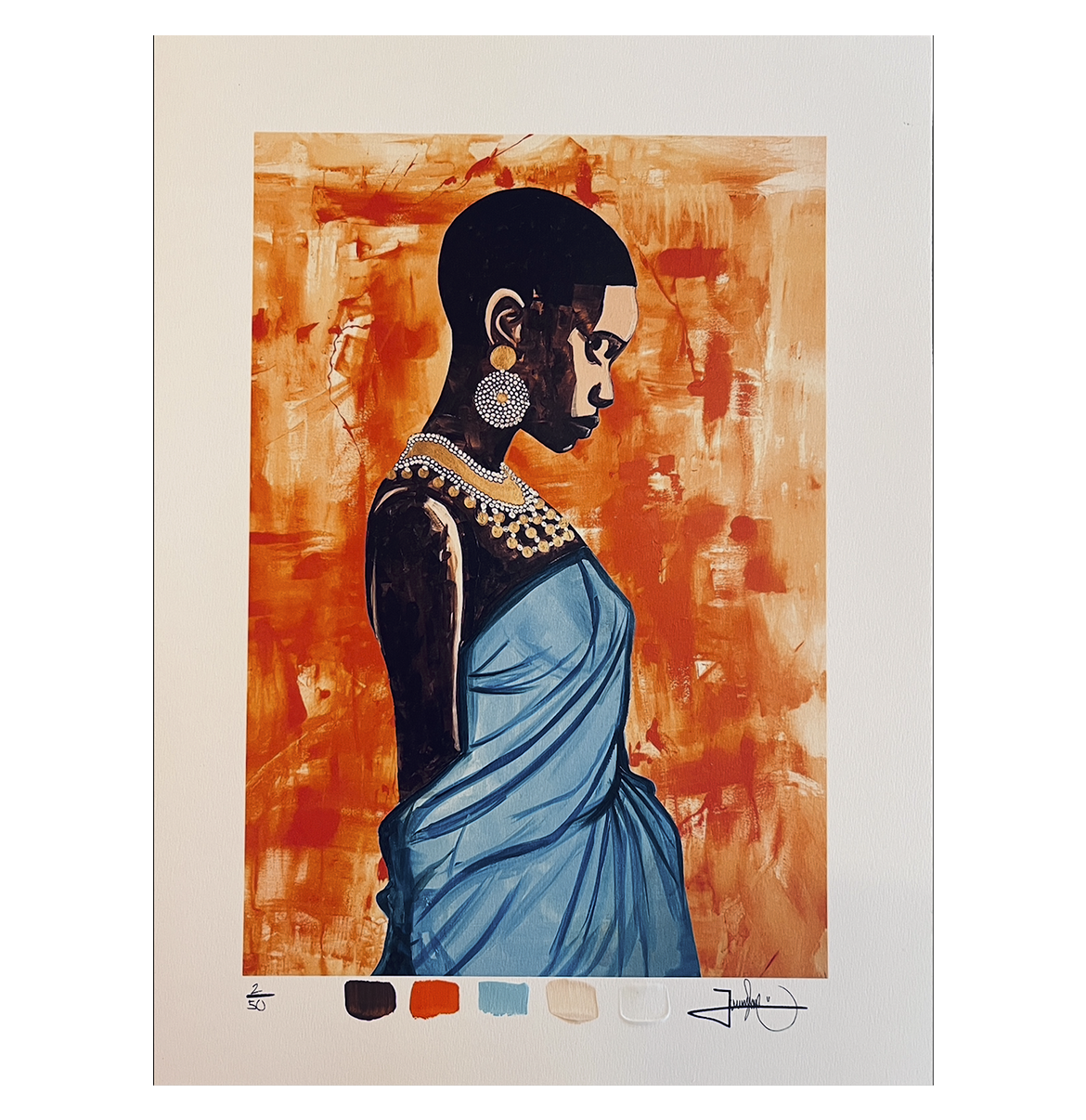 stunning African women painted in acrylic  paint by Jonas Skov (Copy) (Copy) (Copy)