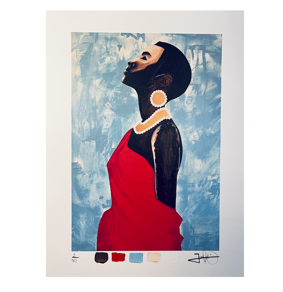 peaceful African women painted in acrylic by Jonas Skov (Copy) (Copy) (Copy)