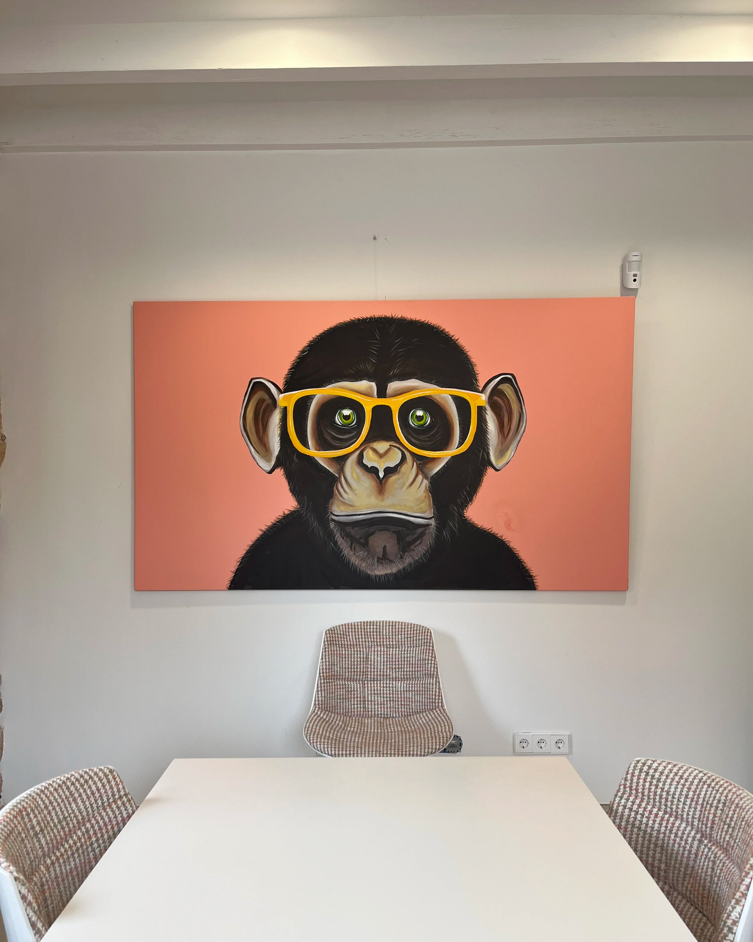 gallery view of original acrylic painting by danish artist Jonas Skov