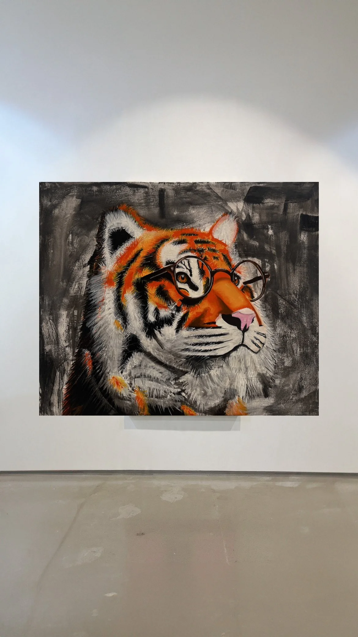 Abstract tiger with glasses, “The Great Catsby” in the Gallery Jonas Skov
