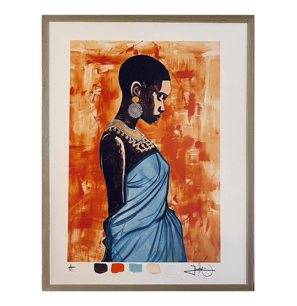 beautiful African women painted in acrylic by Jonas Skov (Copy) (Copy) (Copy)