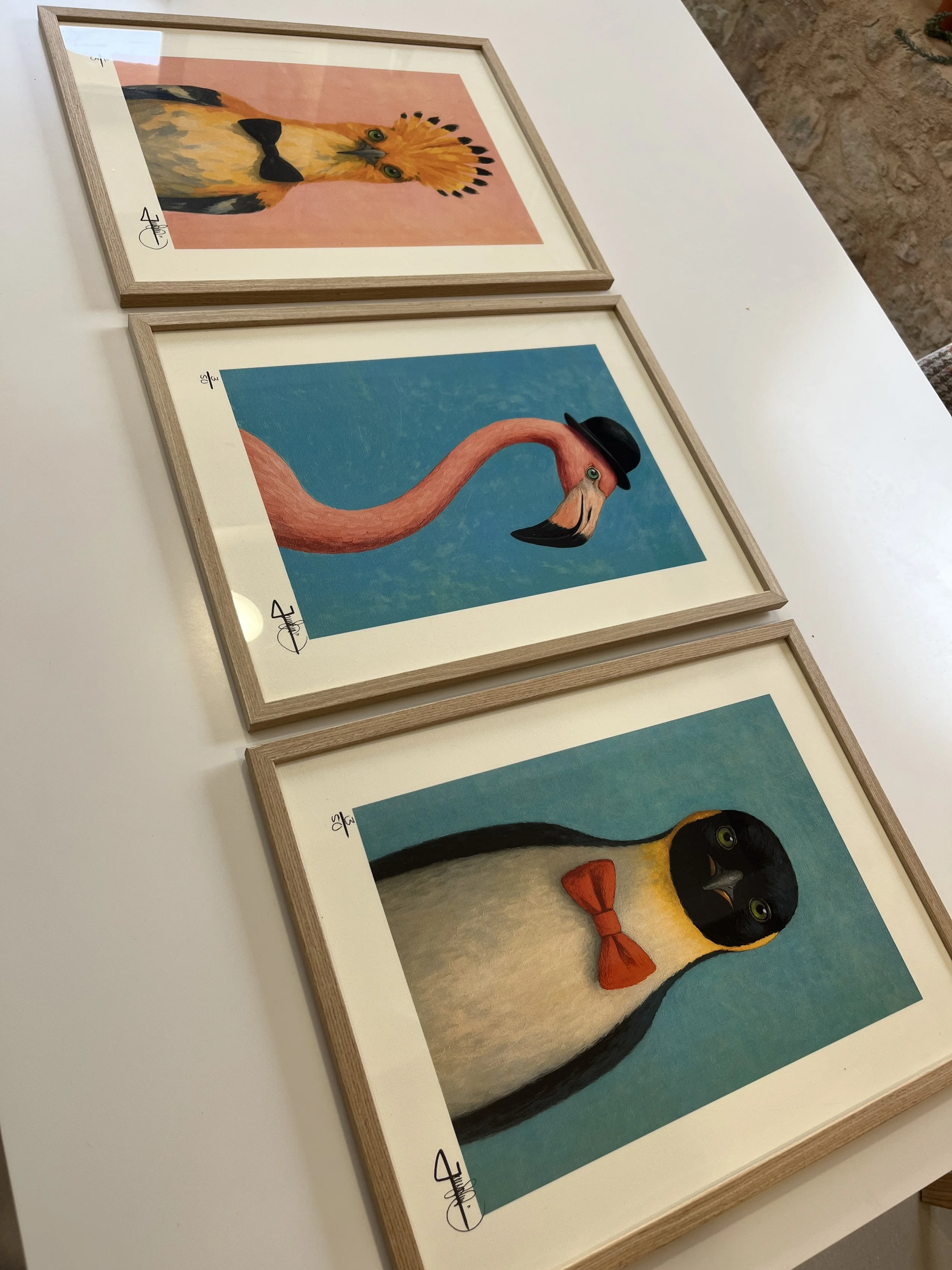 3 framed and signed artprint by Jonas Skov in Mallorca