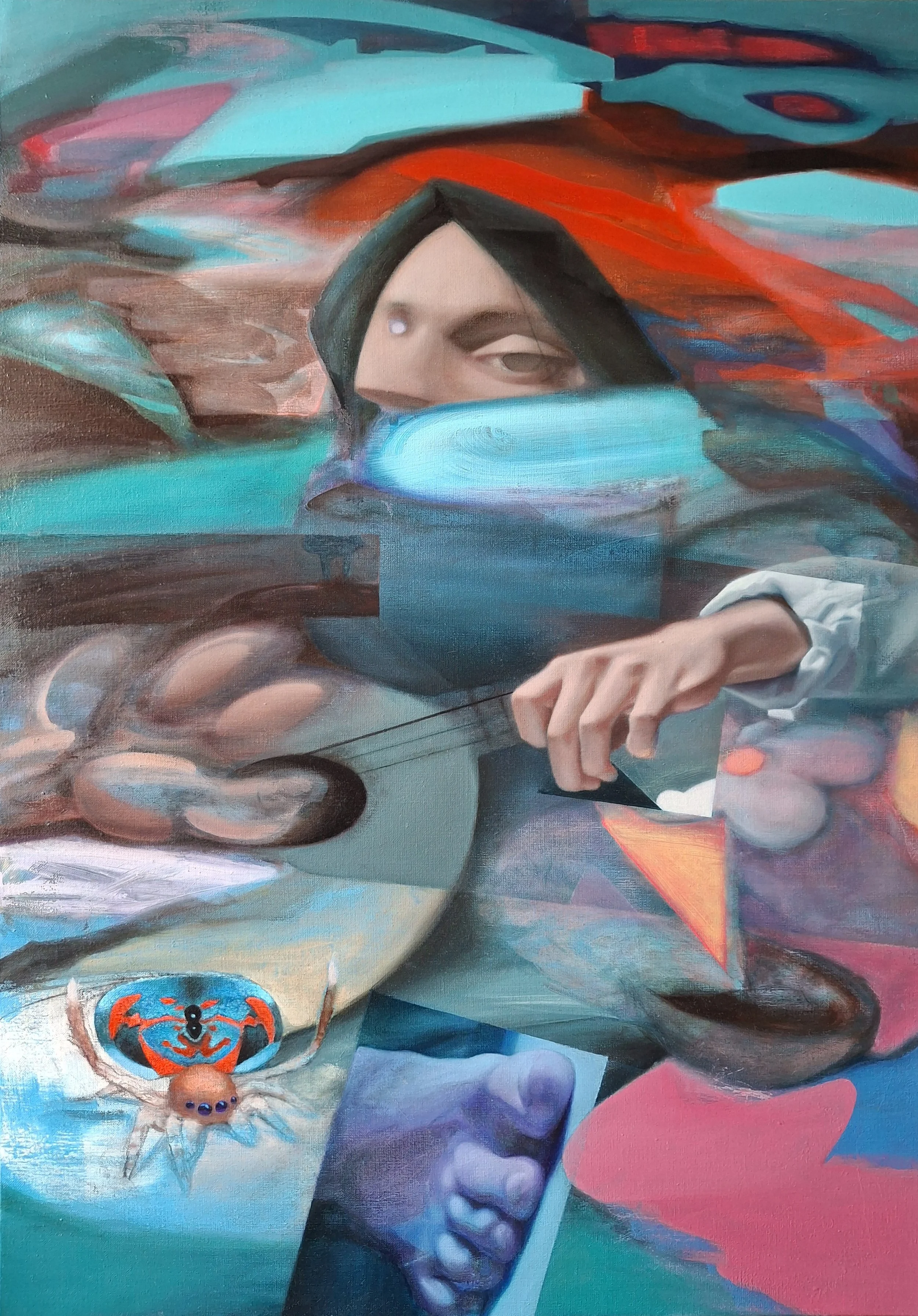 "Hortorum (The Lord's Garden)", 2025, Oil on canvas, 92 x 65 cm