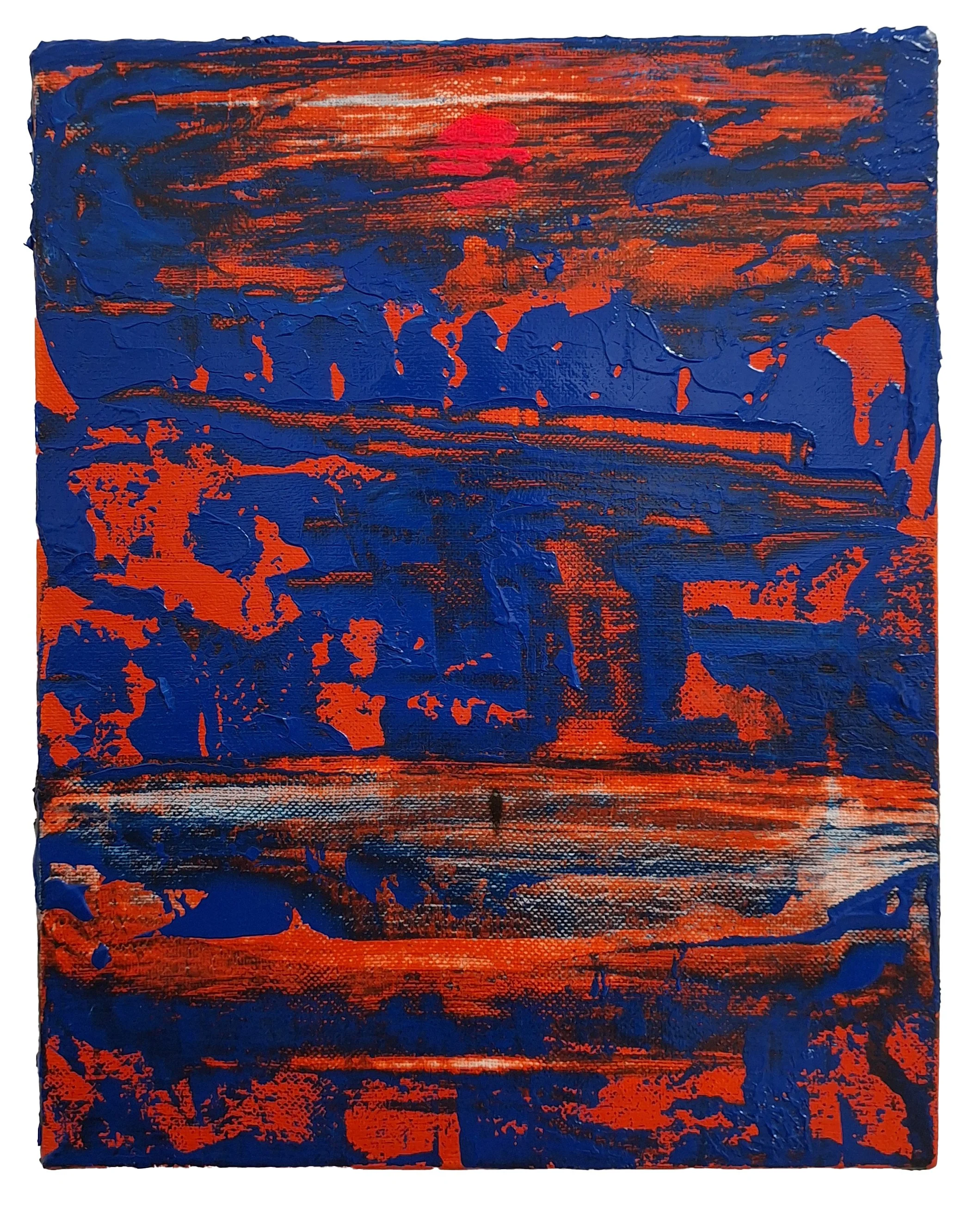 "Negative Space (Walker Series)", 2025, Oil and acrylic on canvas, 30 x 24 cm