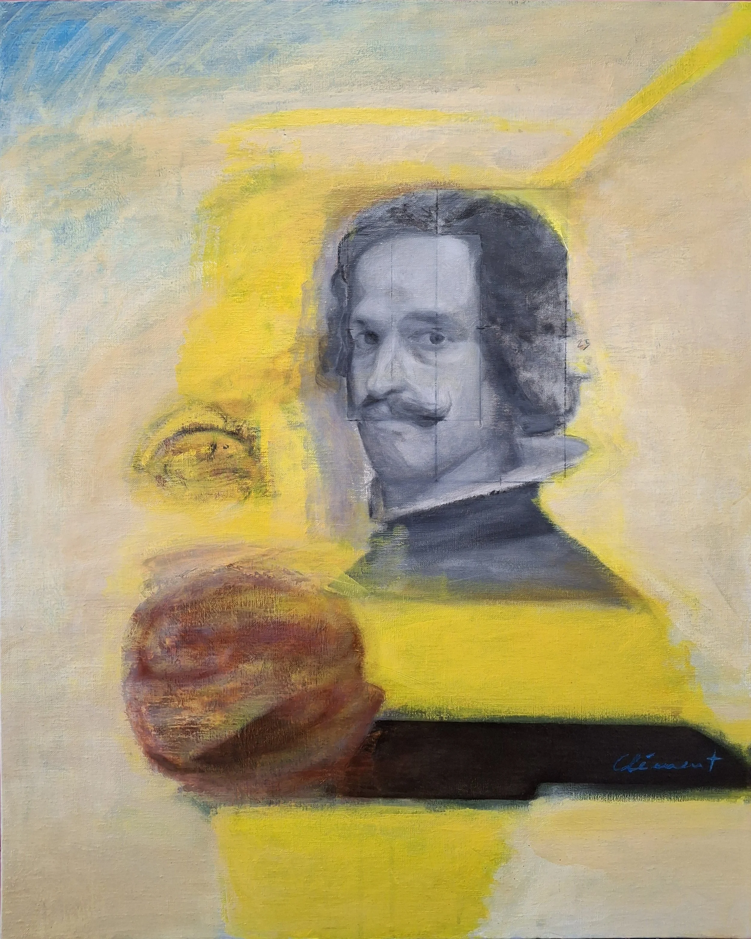 "Dreaming Velázquez", 2025, Oil and acrylic on canvas, 81 x 65 cm