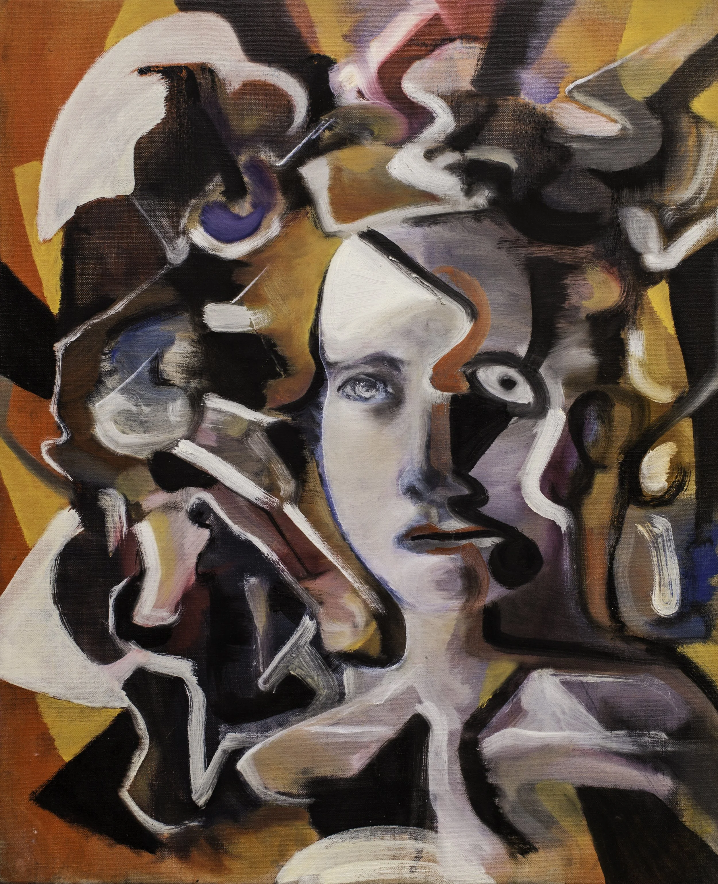 "Mourning Blue", 2016, Oil on canvas, 65 x 50 cm
