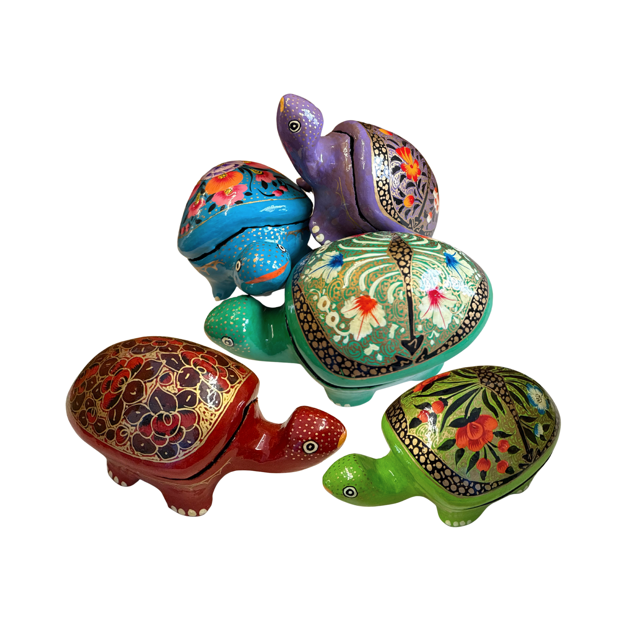 Hand Painted Artisan Tortoise Pot
