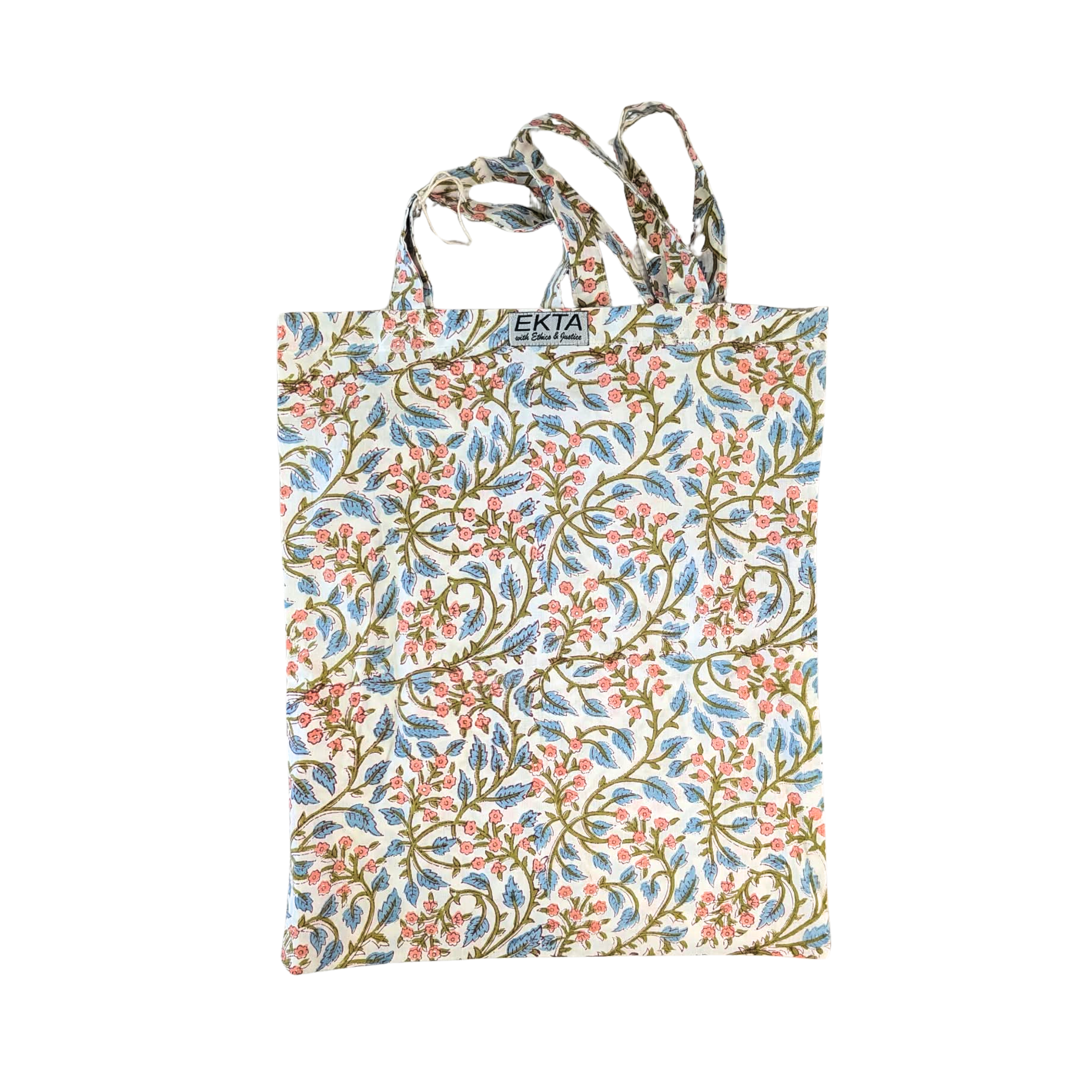 Pink and Blue Tote Bag