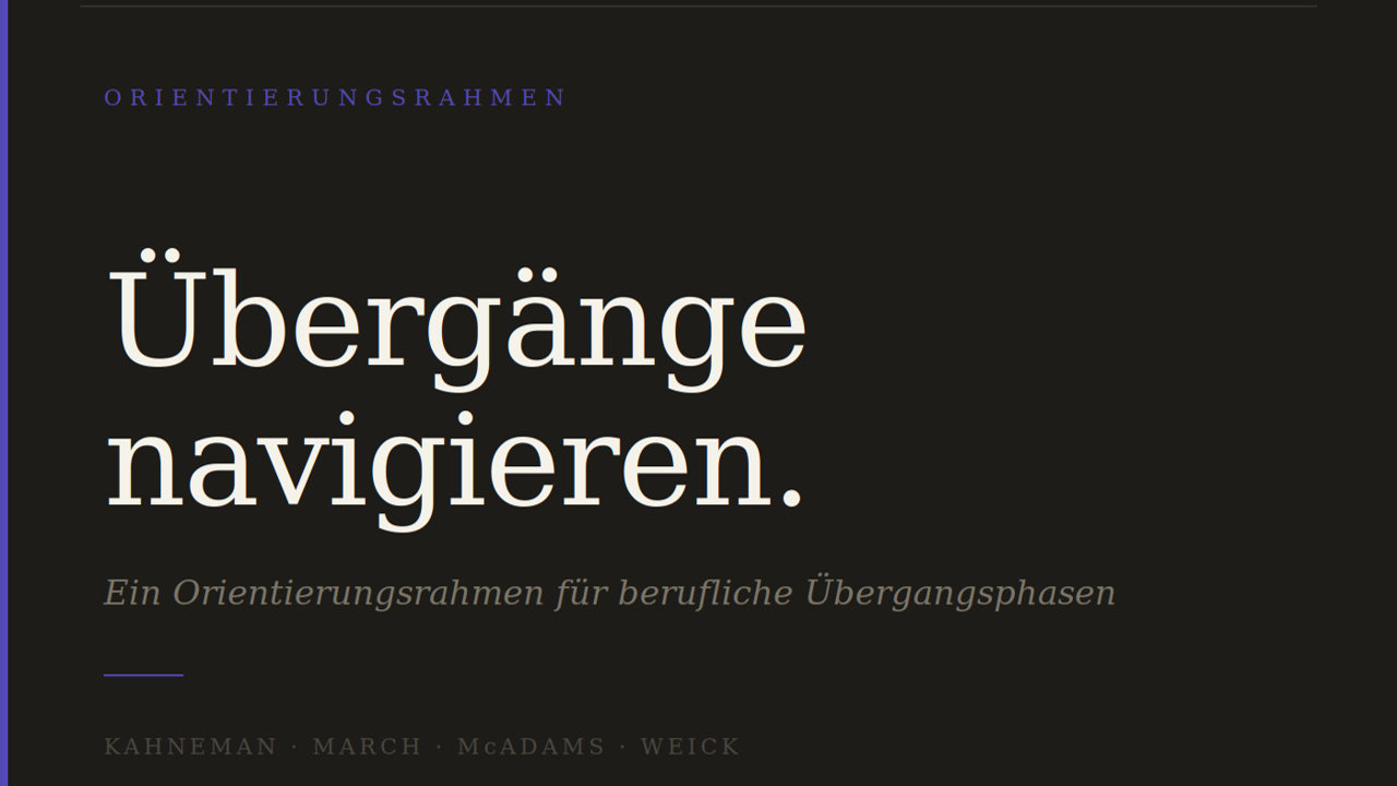 Übergänge navigieren.