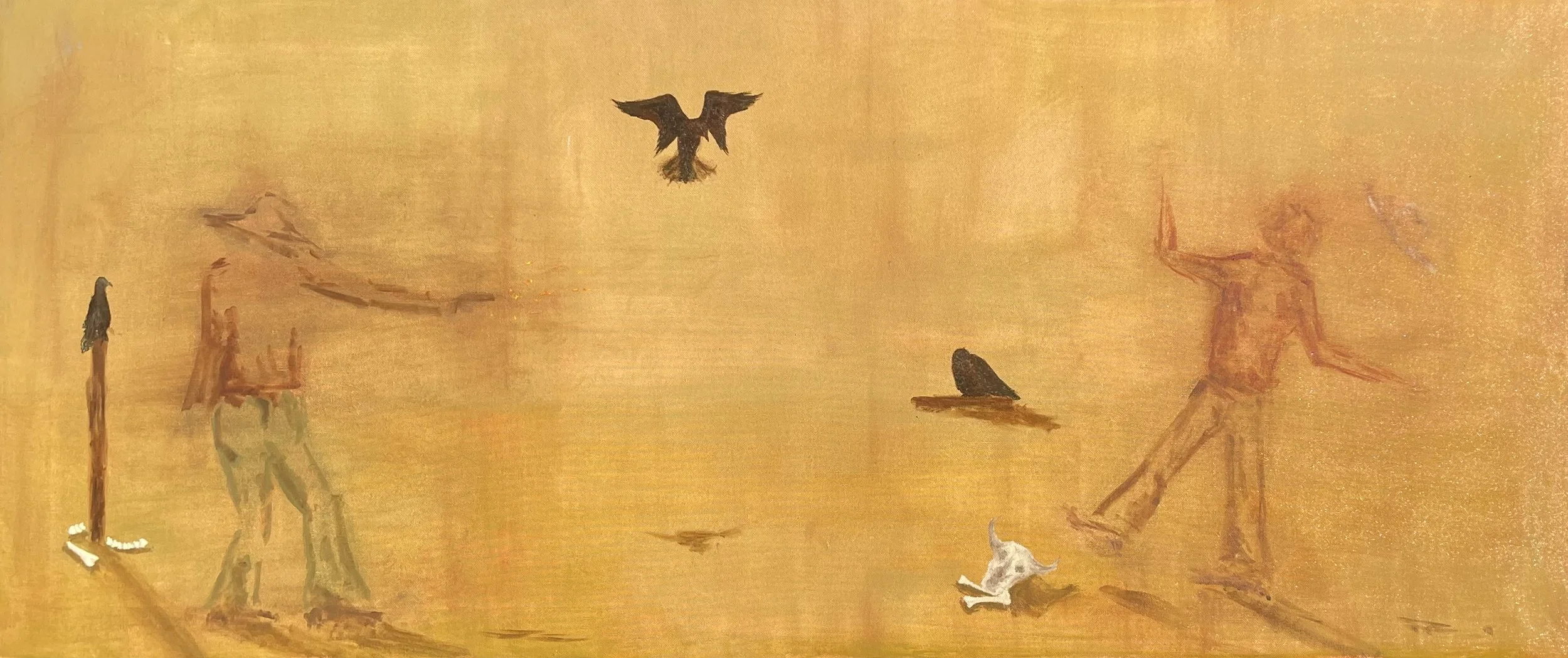 'His Screws Had Loosened' oil on canvas