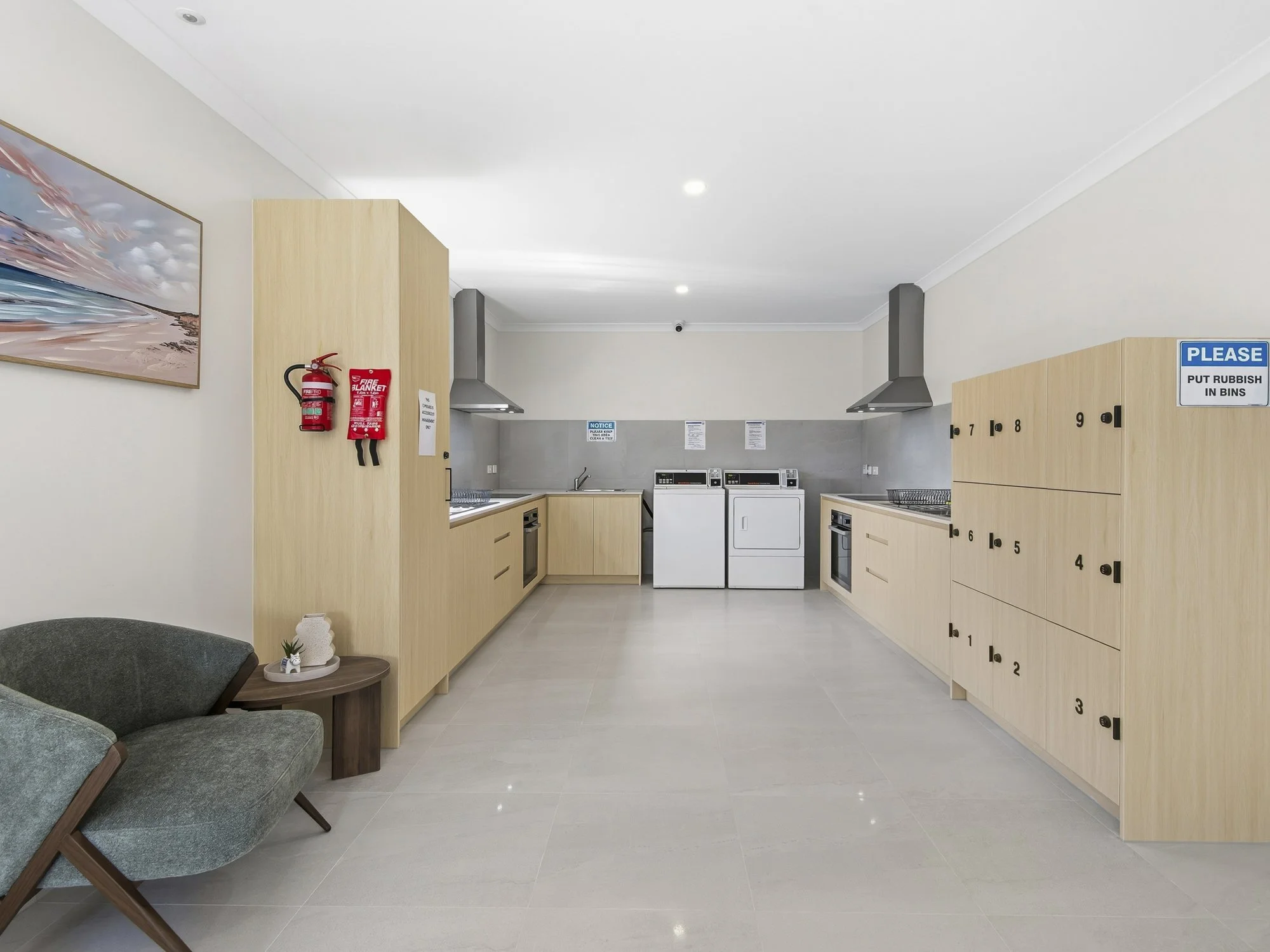 shared kitchen in a rooming house