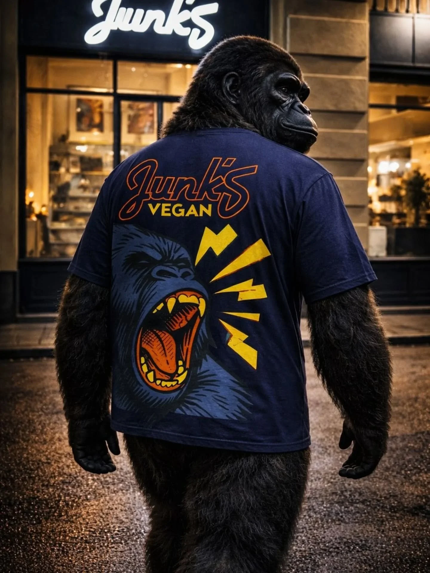 Le prime t-shirt ufficiali di Junk&rsquo;s sono pronte.

Due grafiche stampate su cotone.
Il soggetto? Junk, il gorilla.

&Egrave; una piccola edizione limitata.

Le trovi sul sito,
ma il ritiro puoi farlo solo in negozio, per adesso.

Se la vuoi ord
