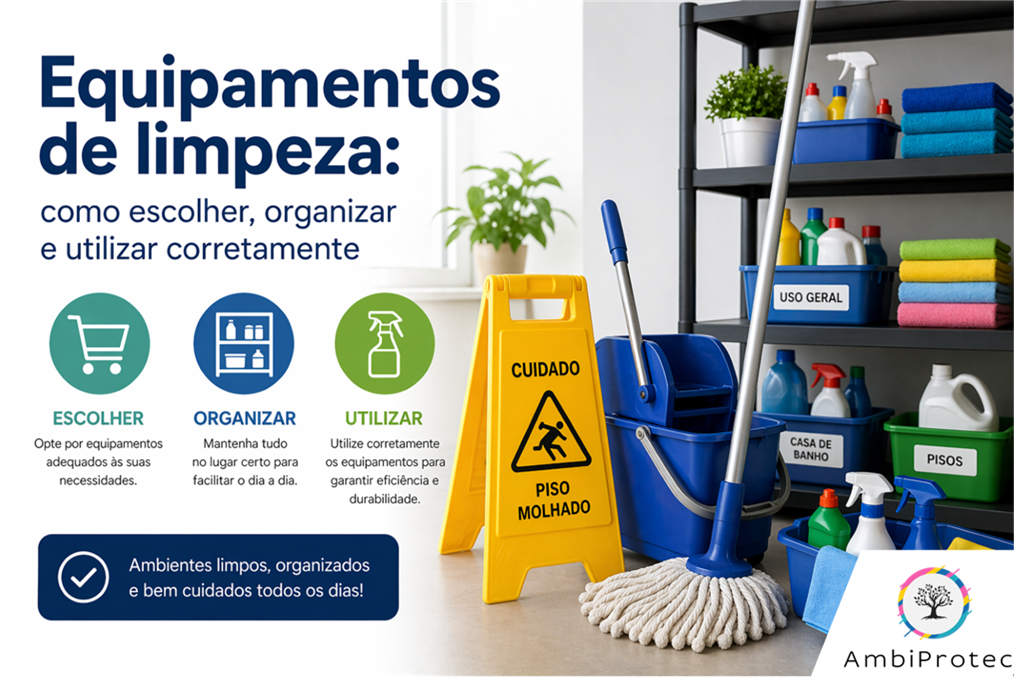 Equipamentos de limpeza: como escolher, organizar e utilizar corretamente