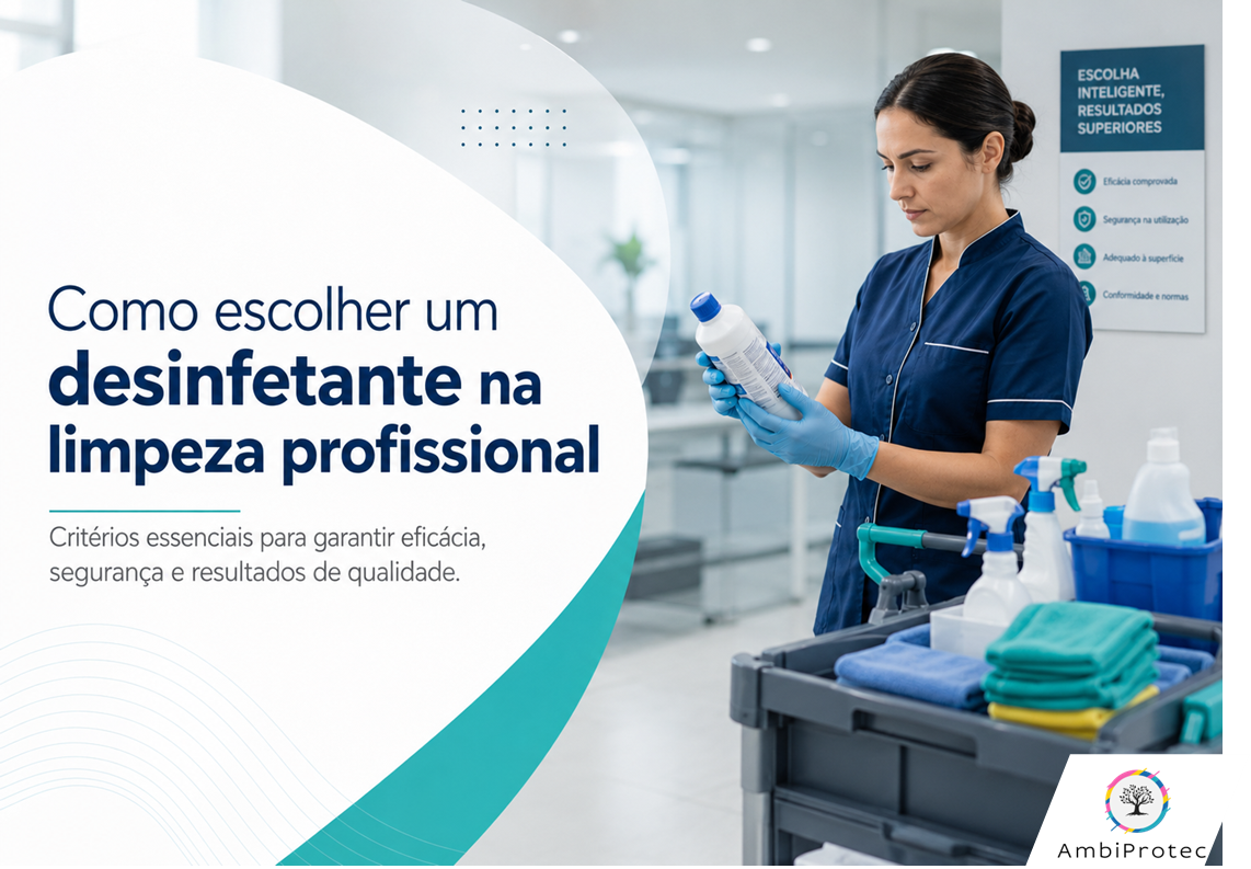 Como escolher um desinfetante na limpeza profissional