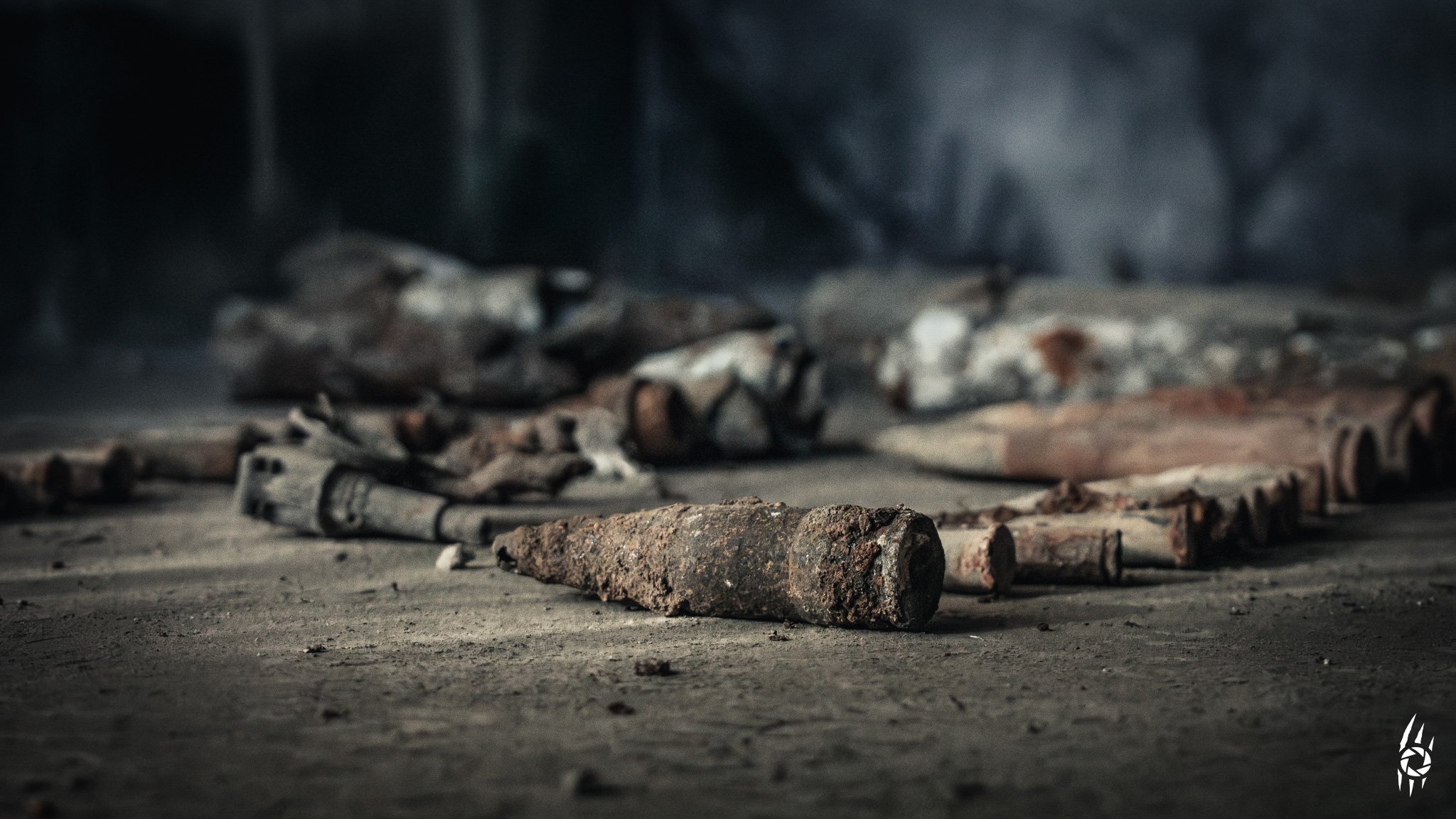 RUST HARVEST
/rʌst ˈhɑː.vɪst/
"The tools of killing, laid down and left to rot with the bones they forgot."