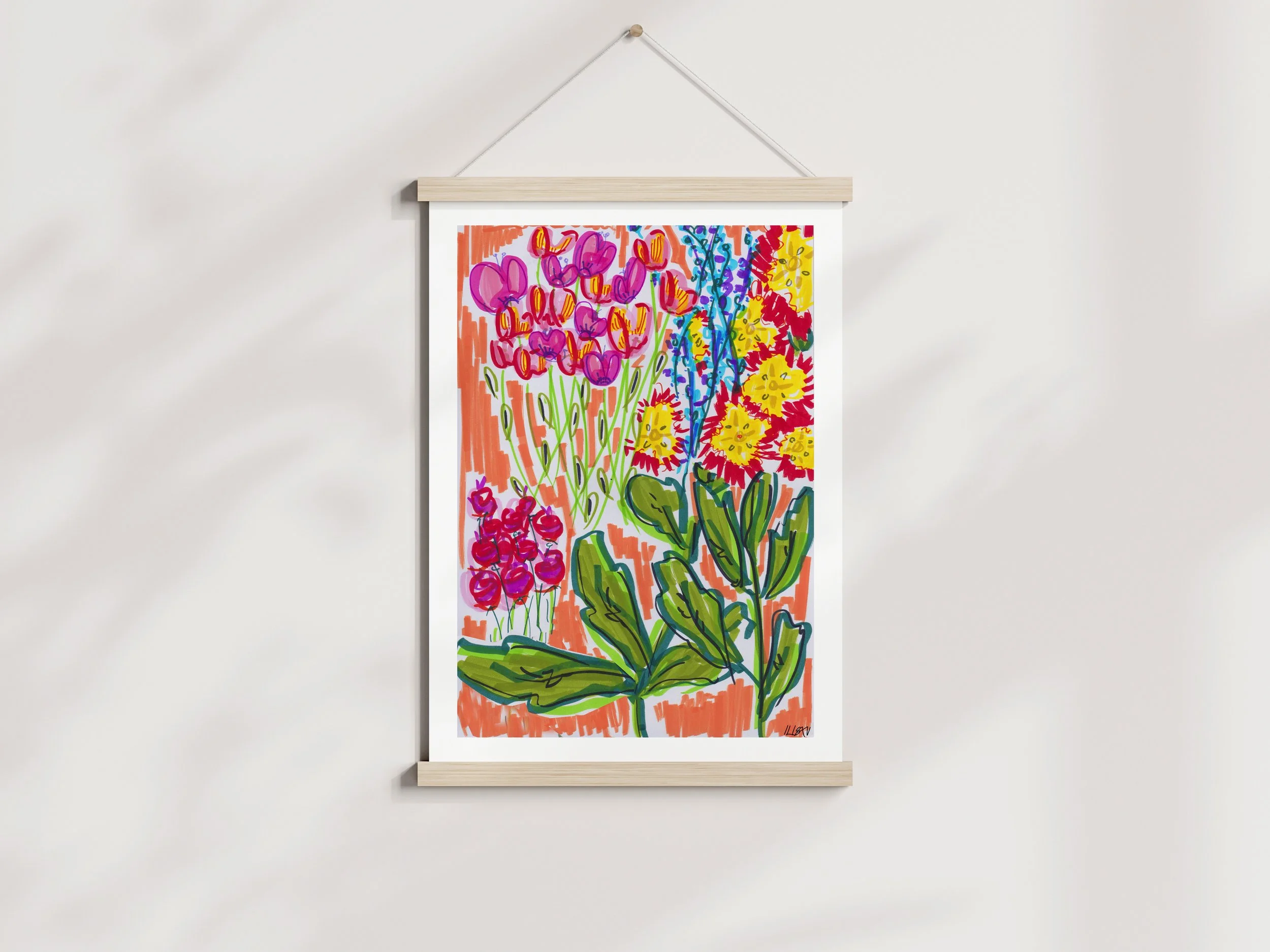'Neon Garden' Print