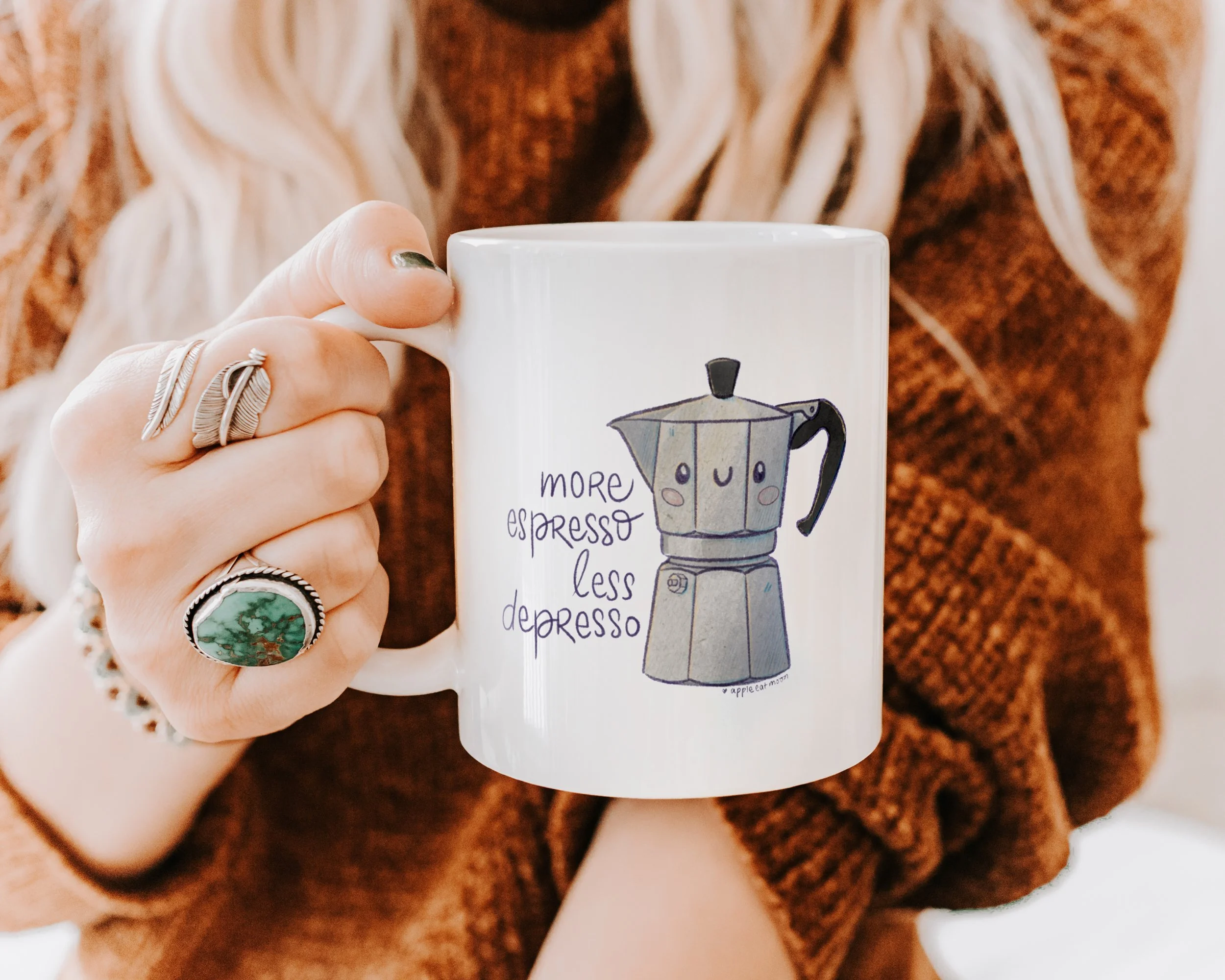 More Espresso Less Depresso Tasse