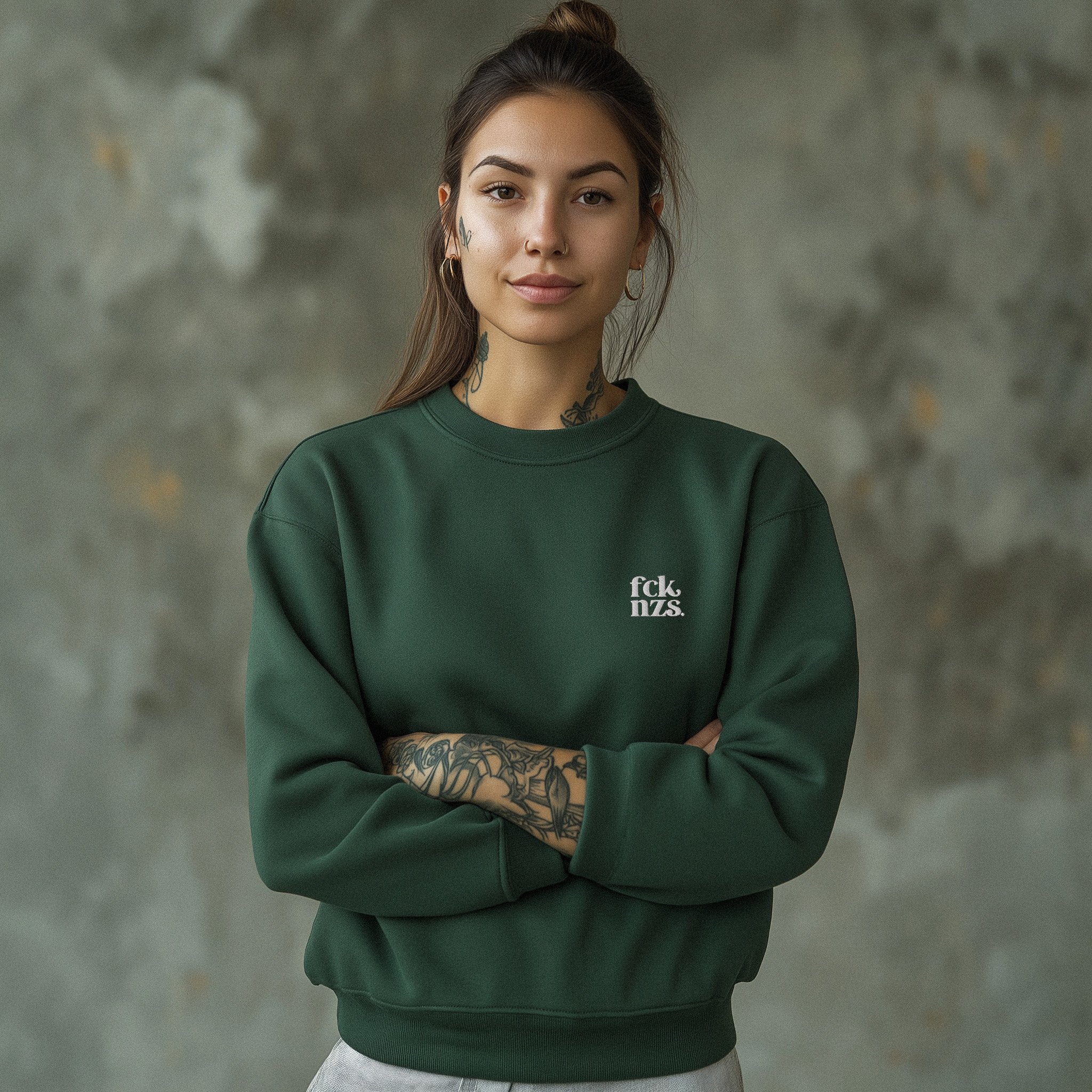 model-sweatshirt-FCKNZS-forest-green.jpg