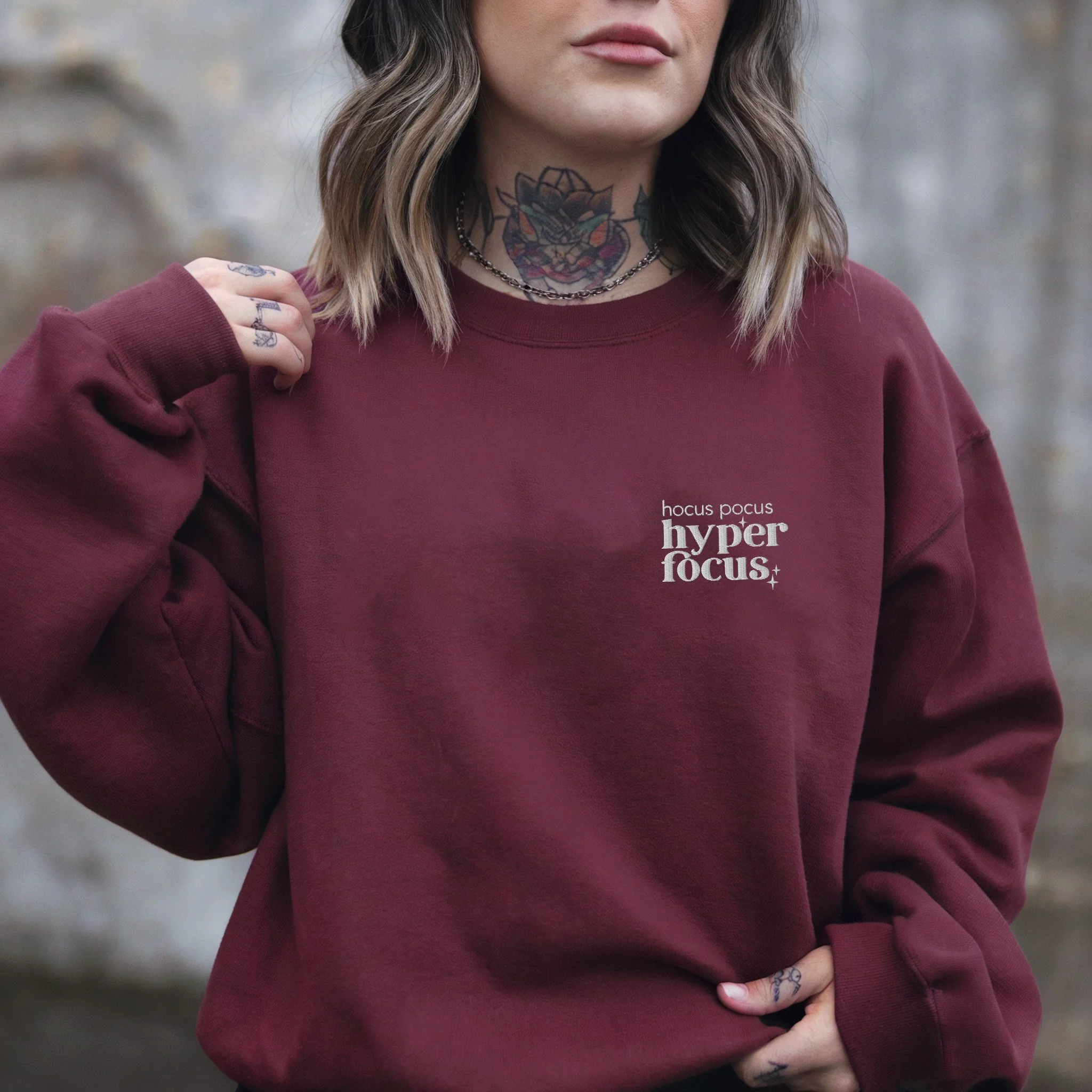 model-sweatshirt-hyperfocus-maroon-red.jpg
