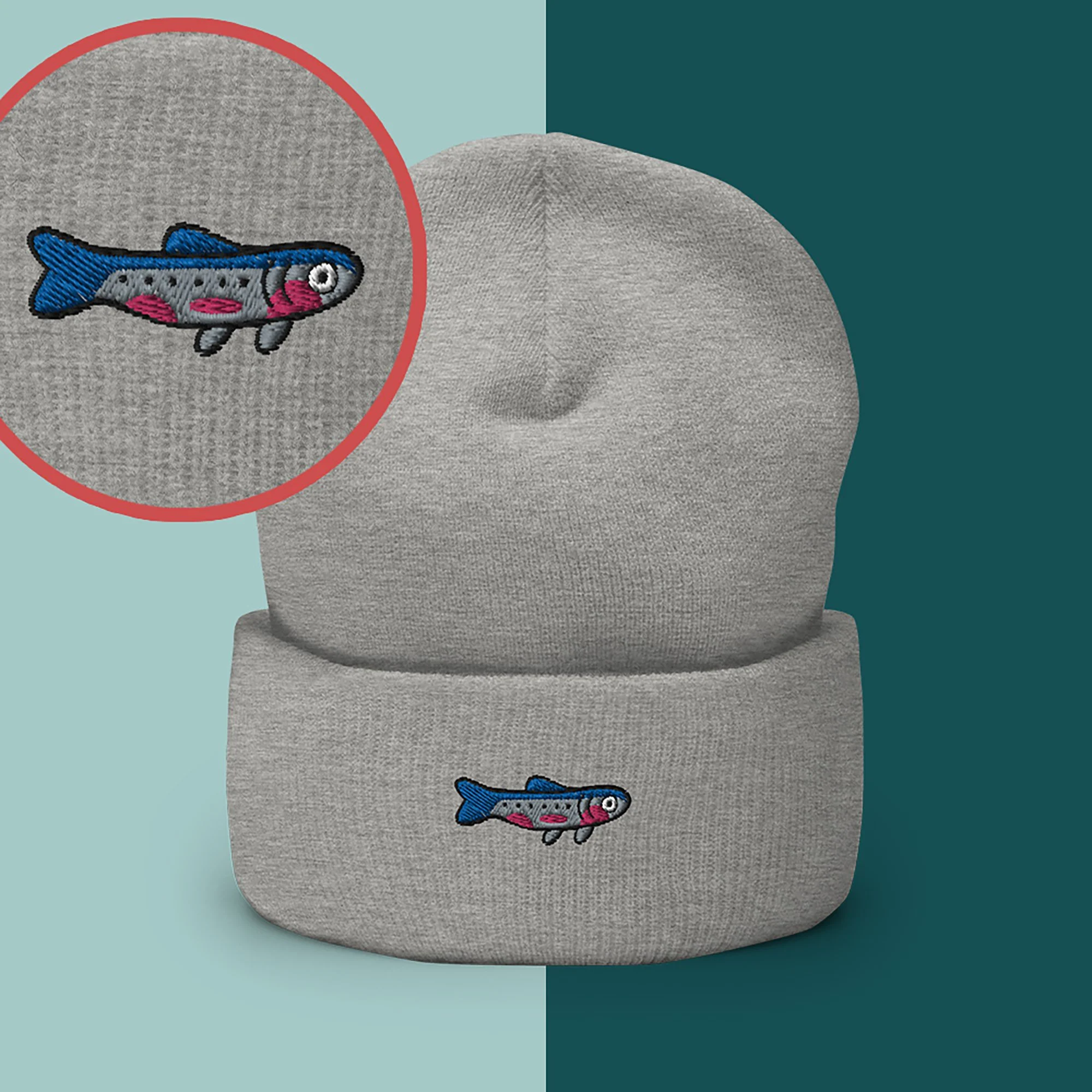 Fisch Beanie Mütze