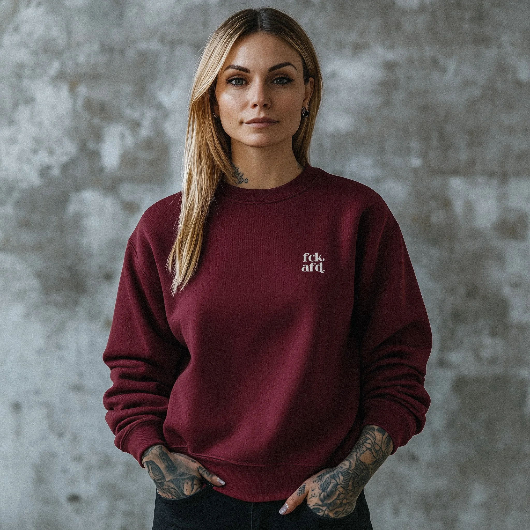 model-sweatshirt-FCKAFD-maroon-red.jpg