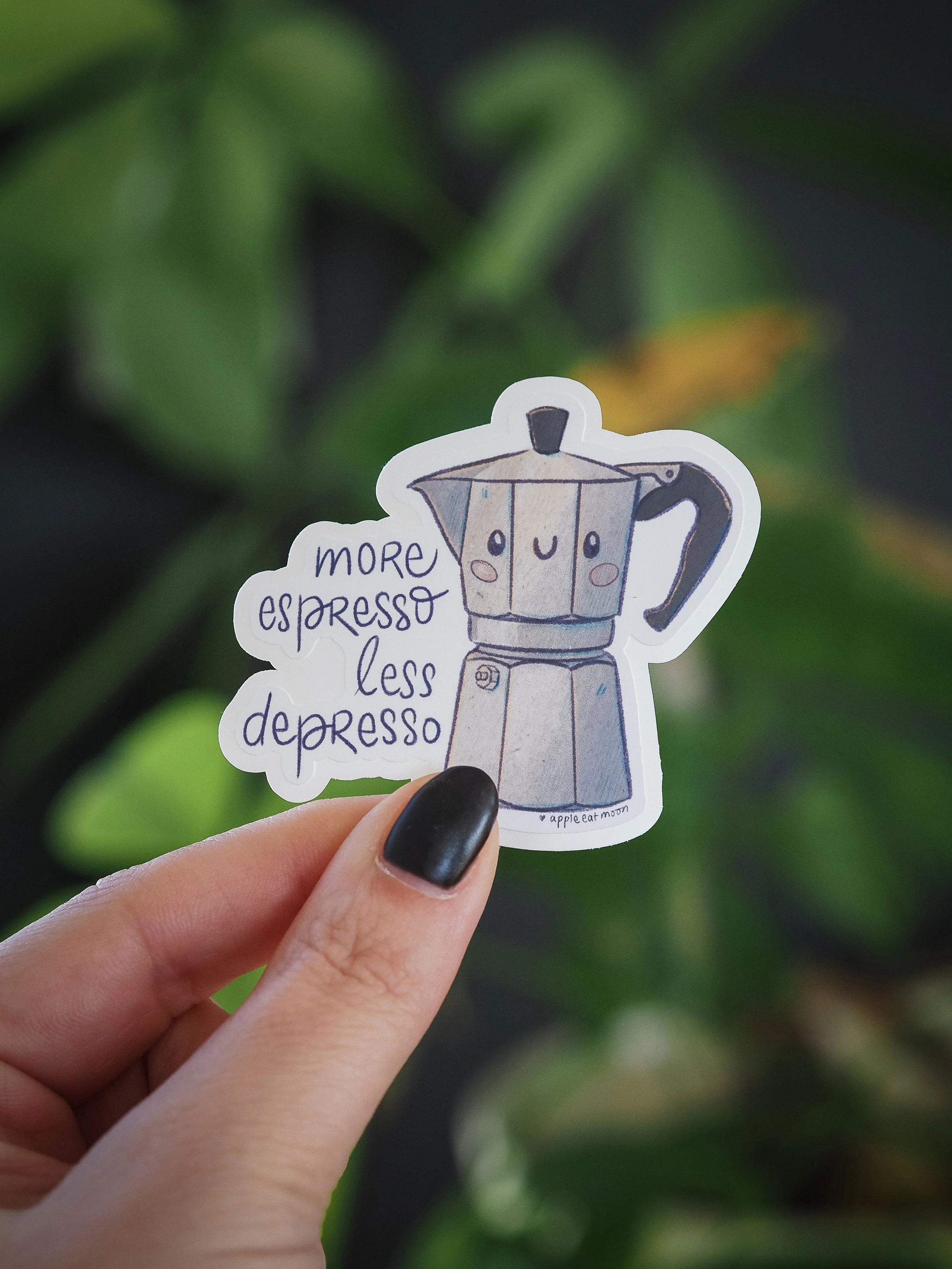 More Espresso Less Depresso Sticker