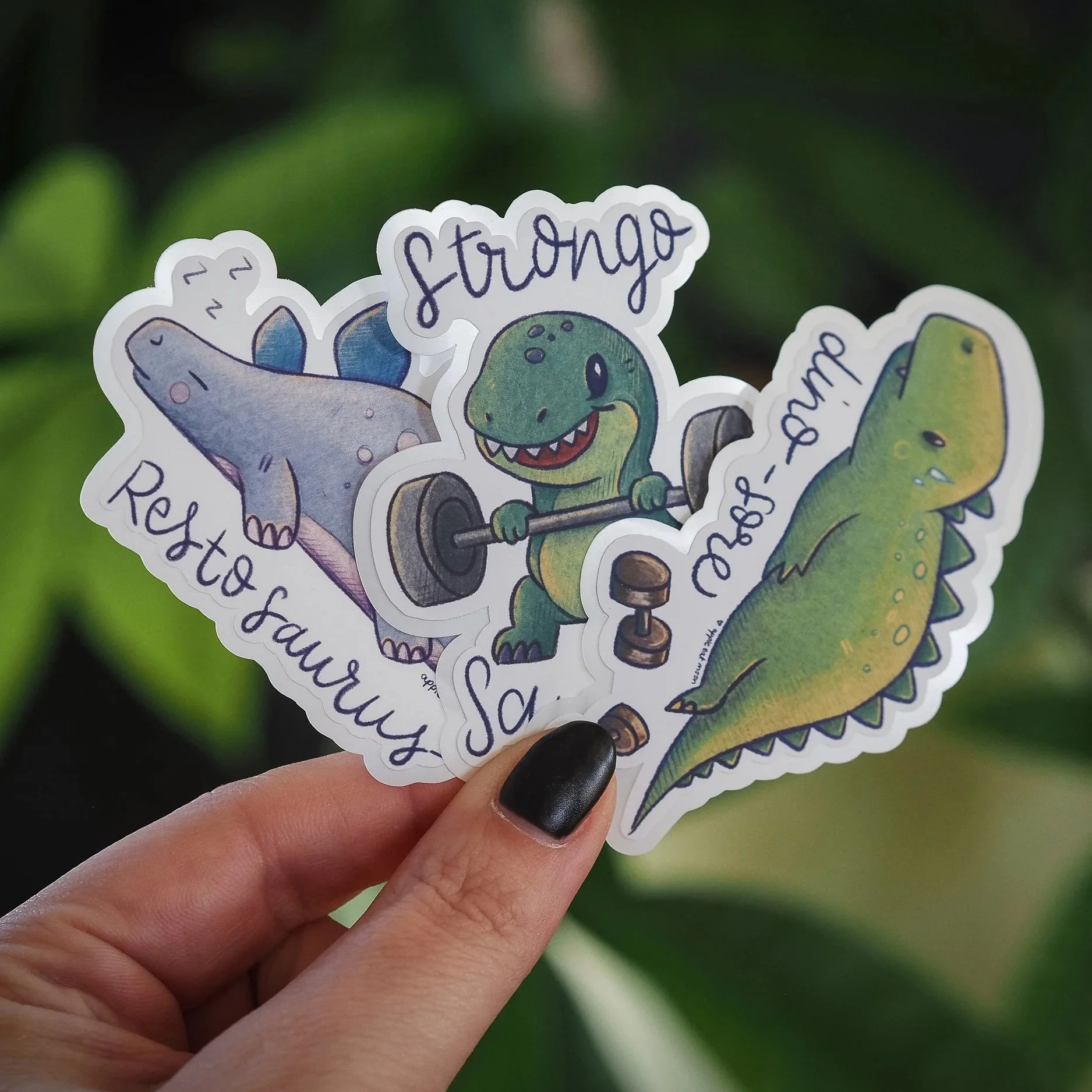 Gym Dinos Sticker Set