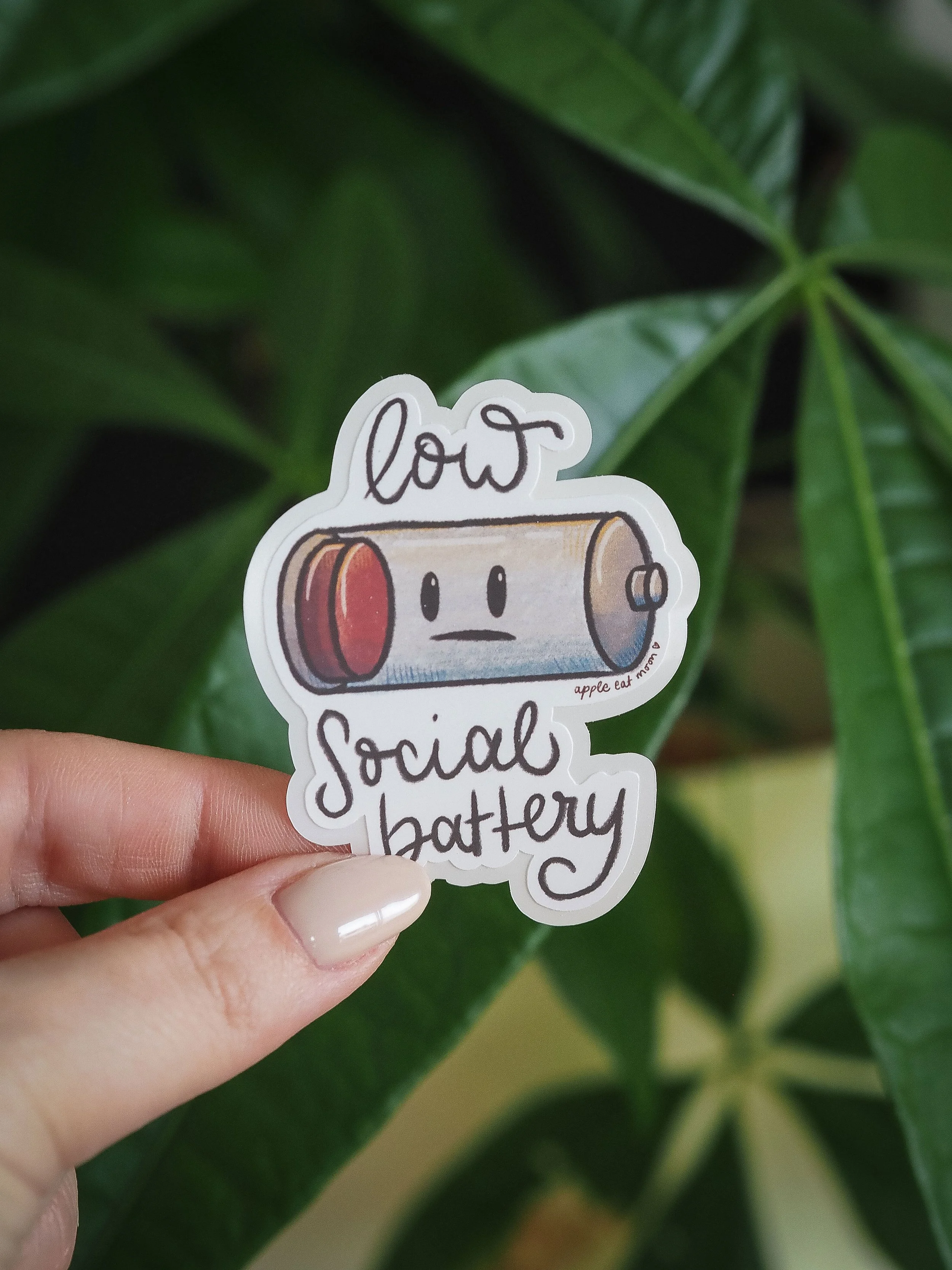low social battery Sticker