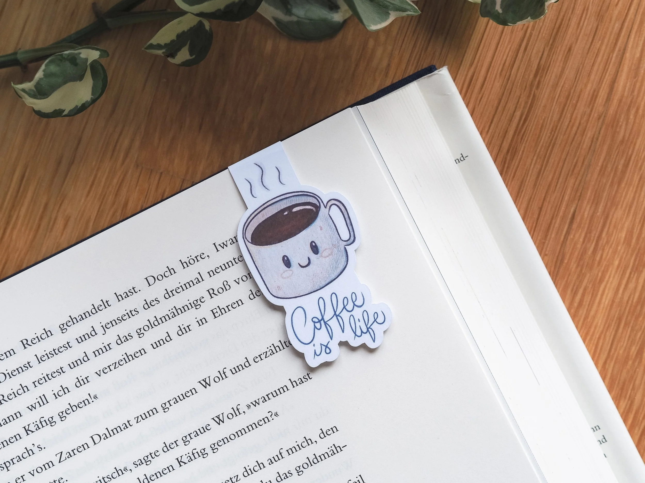 Coffee is life magnetisches Lesezeichen