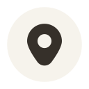 Map pin icon on a white background