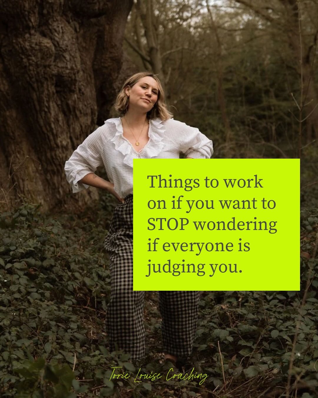The thing about worrying what everyone thinks? 

It doesn&rsquo;t actually tell you what they think. 

It just means you&rsquo;re spending your one beautiful life inside your head instead of actually living it! 

⚡️⚡️⚡️

Motherhood &bull; Mid life mu